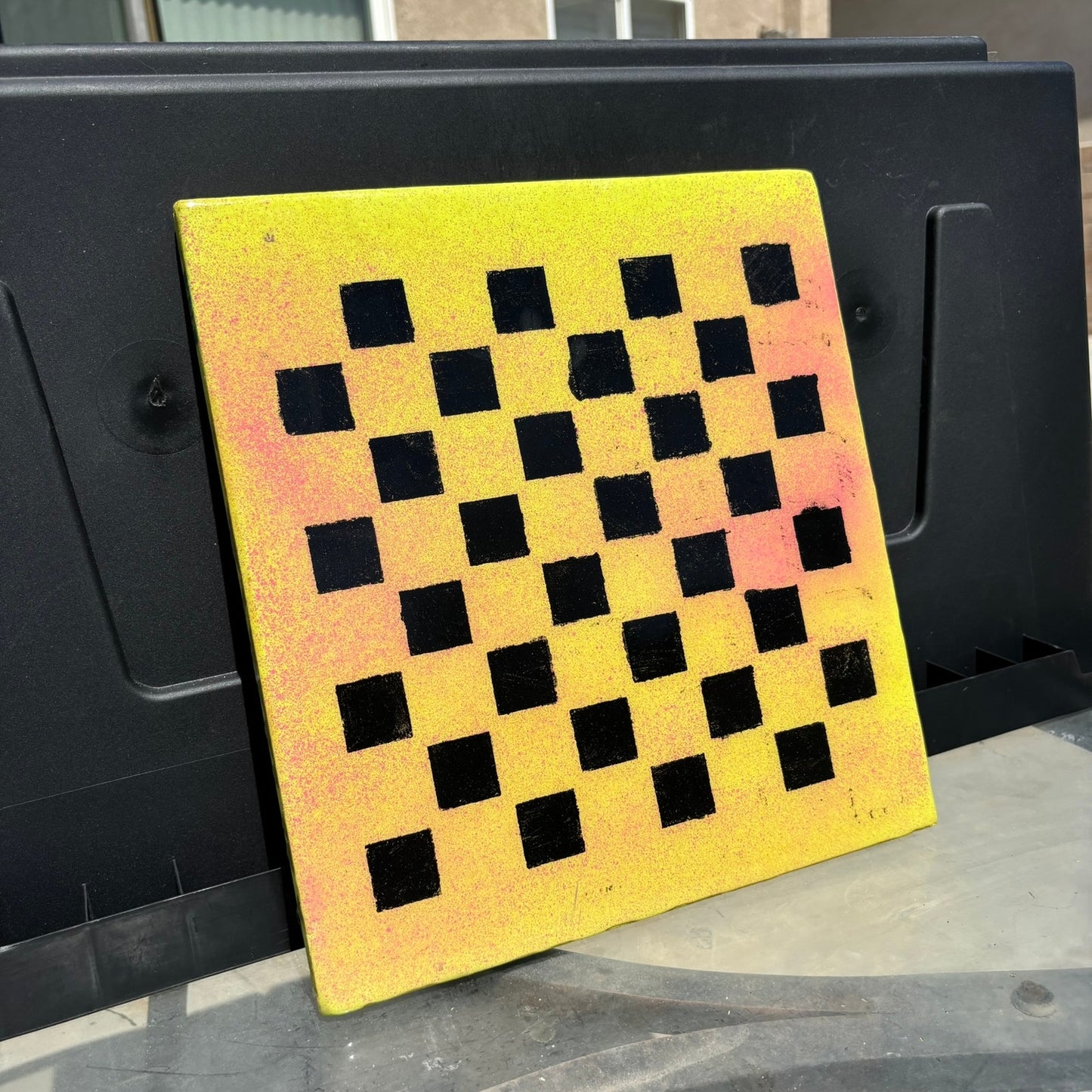 Peach Yellow Rush - Resin Coated Chess Board