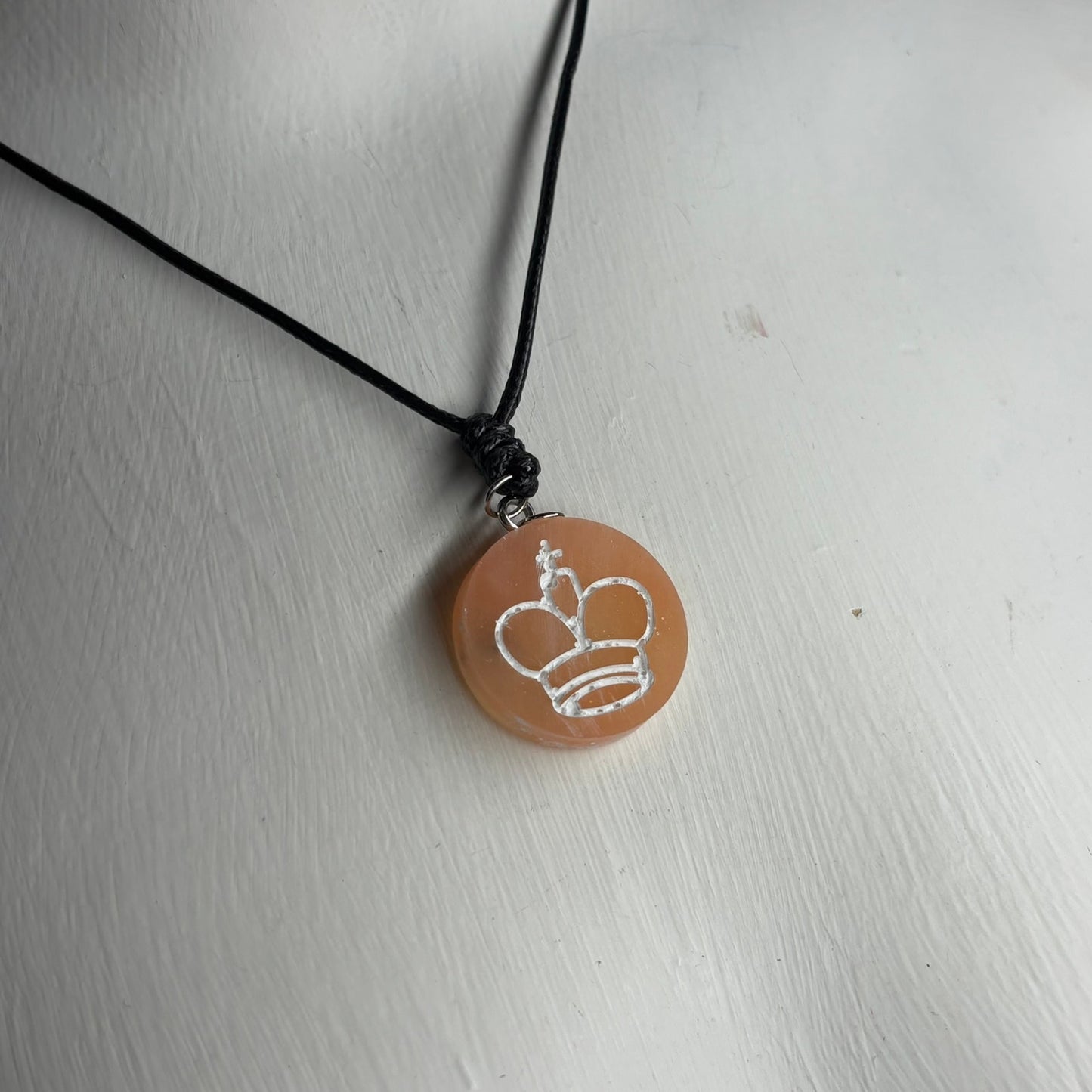 Sunny King - Handmade Resin Chess Necklace