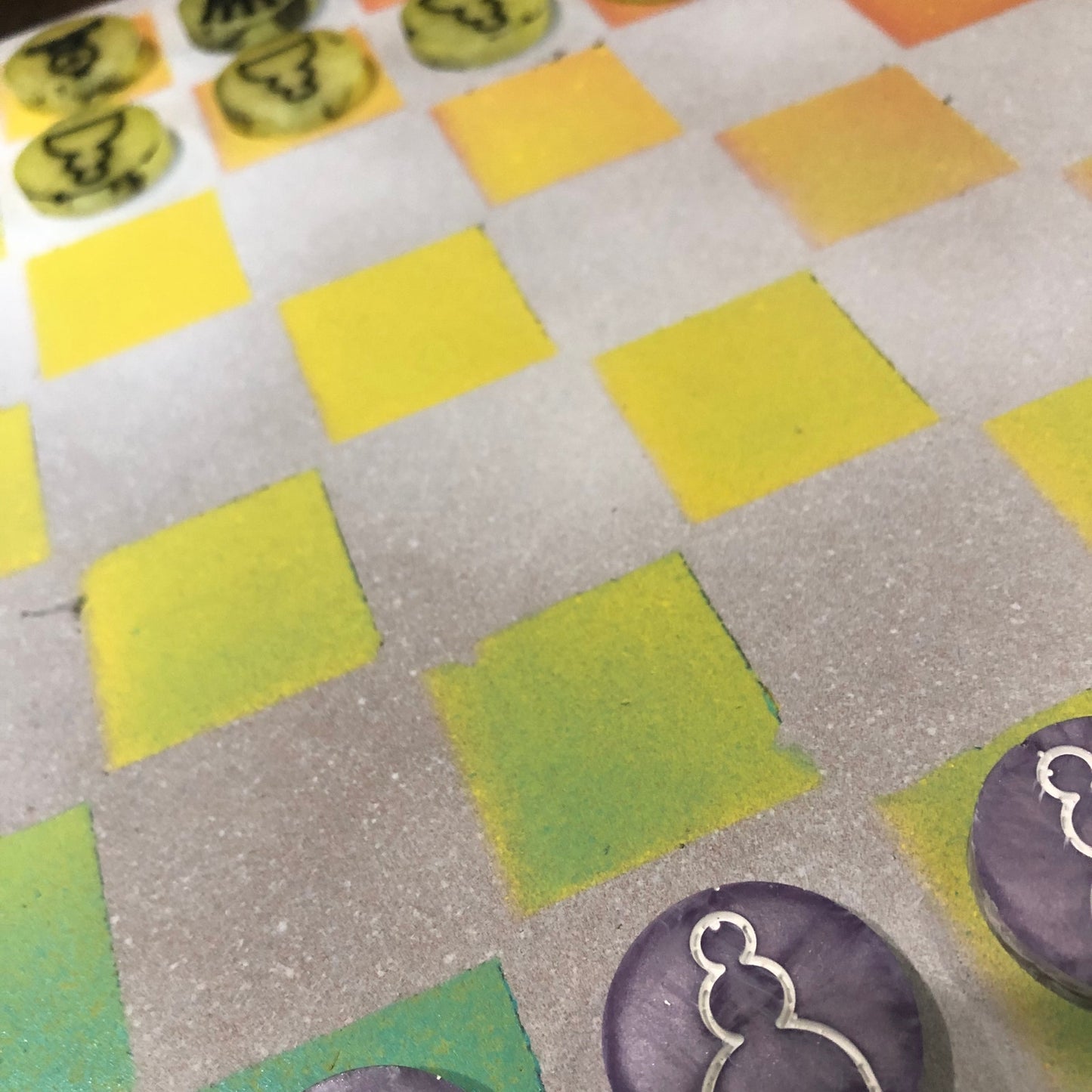 Fading Rainbow - Painted Chess Set