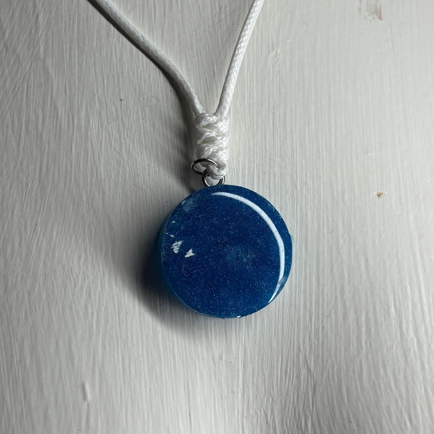 Blue Rook - Handmade Resin Chess Necklace