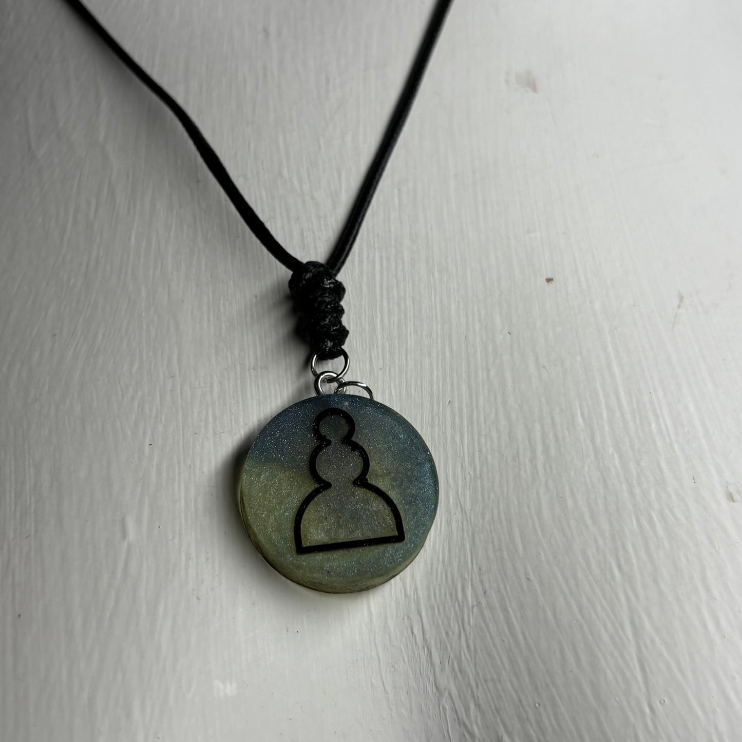 Green Pawn - Handmade Resin Chess Necklace