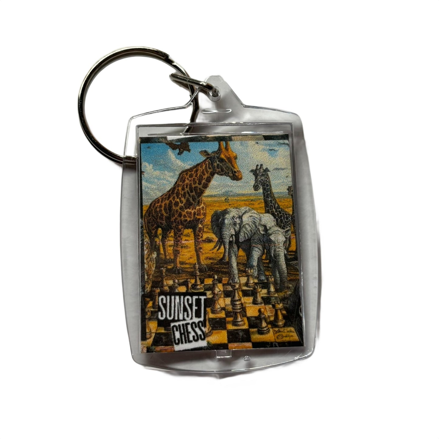 The Safari - Chess  Photo Keychain