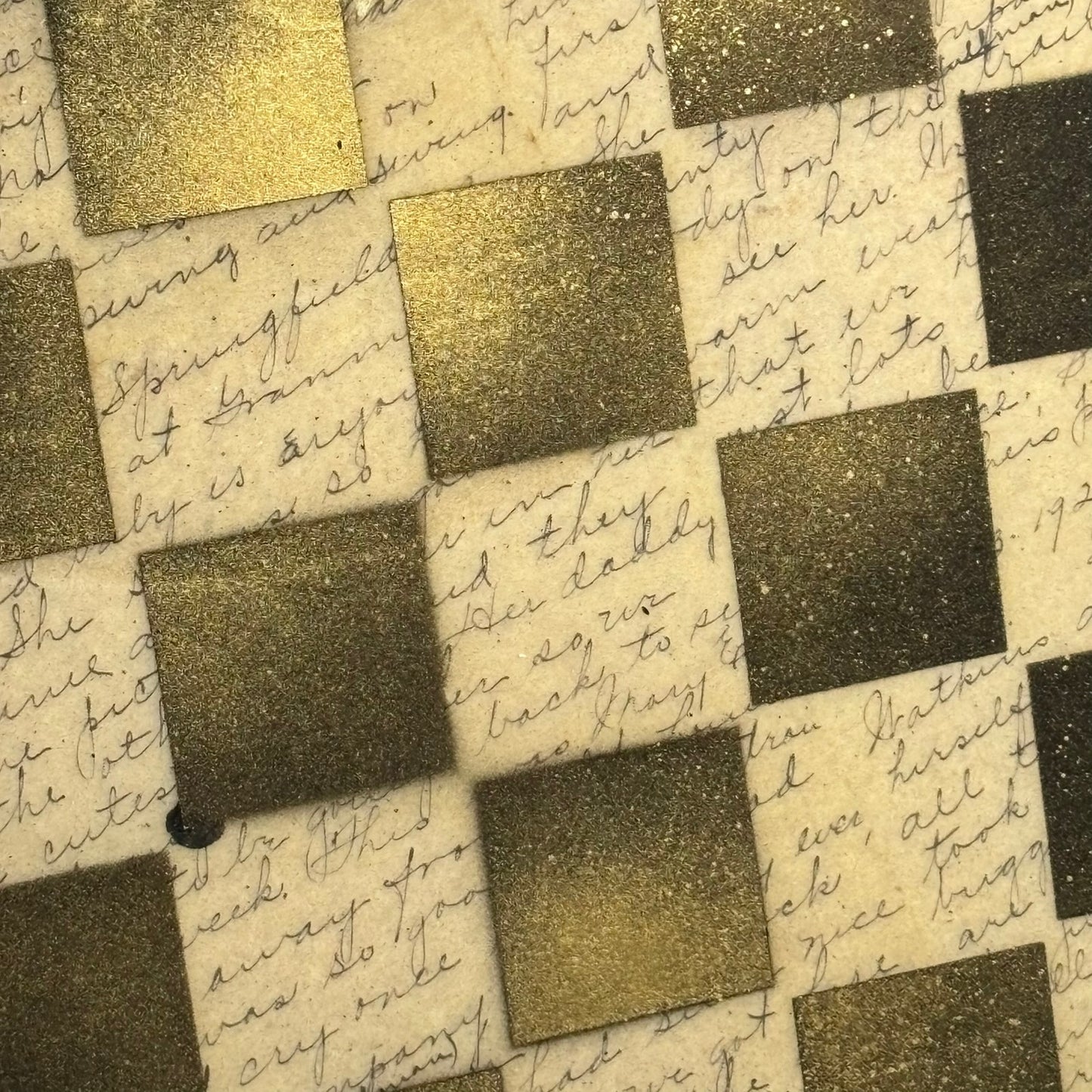 Cursive Gold - Resin Coated Chess Board