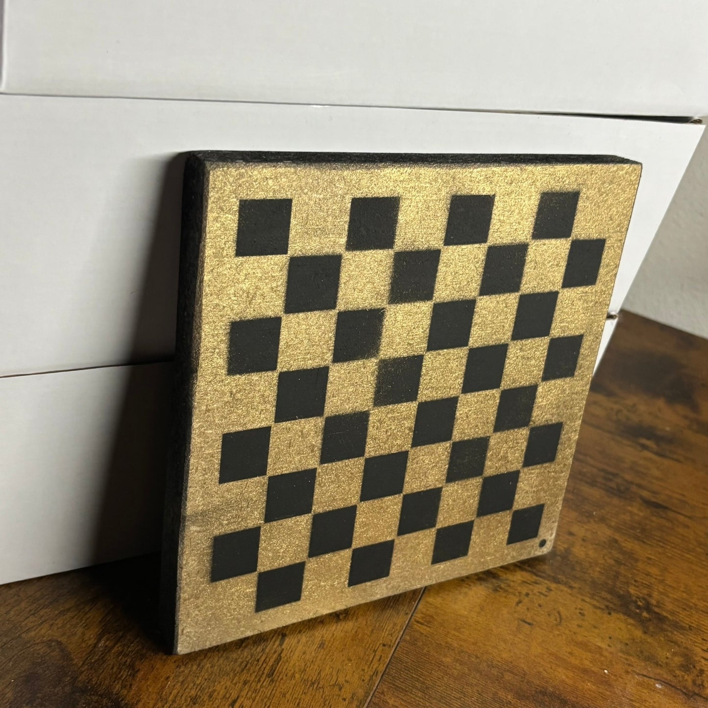 Golden Black - Painted Double Sided Chess Board