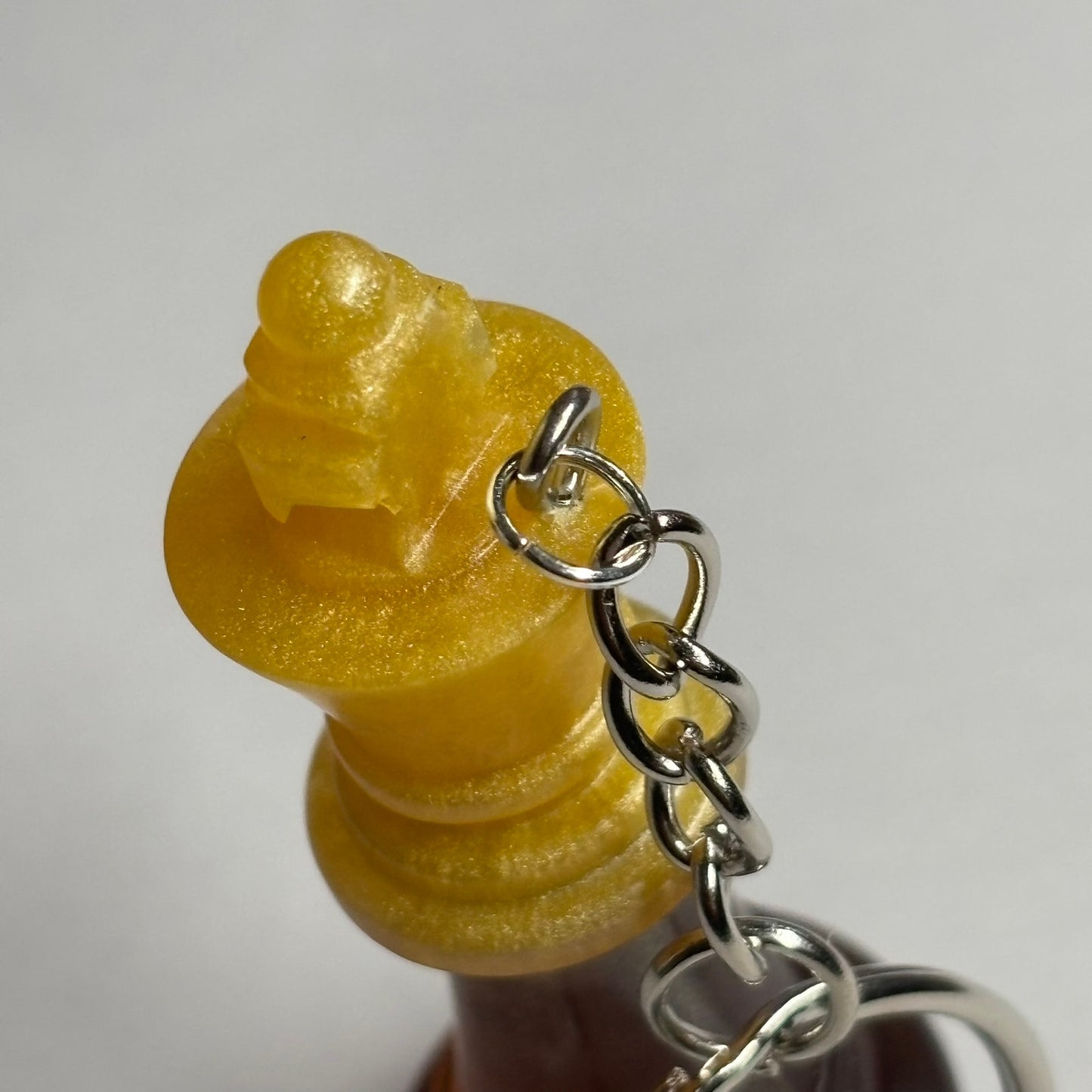 Yellow Coffee King - Handmade Resin Keychain