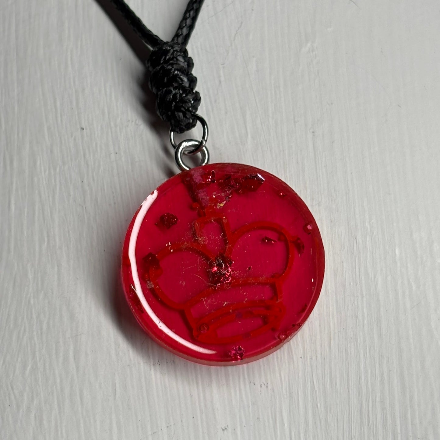 The Red King - Handmade Resin Chess Necklace