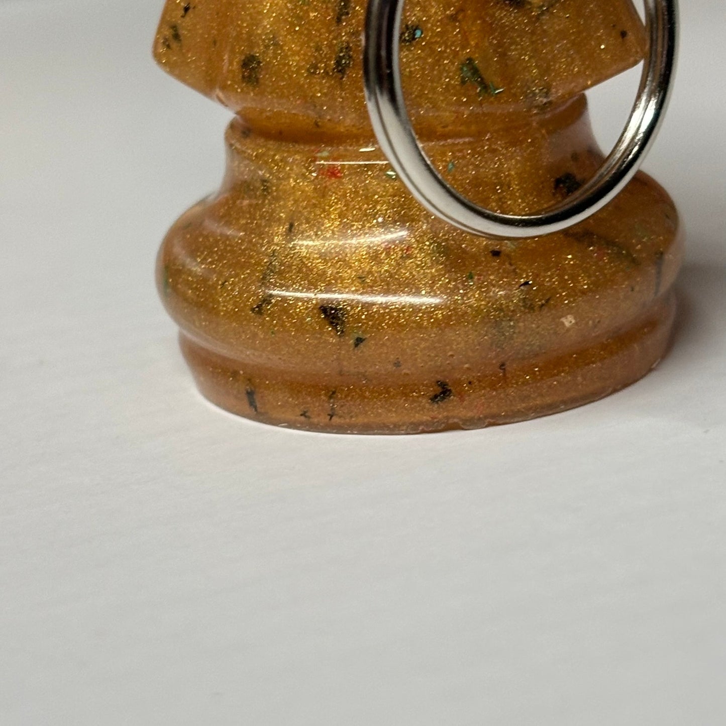 Spotted Royal Yellow Knight - Handmade Resin Keychain - Large Edition