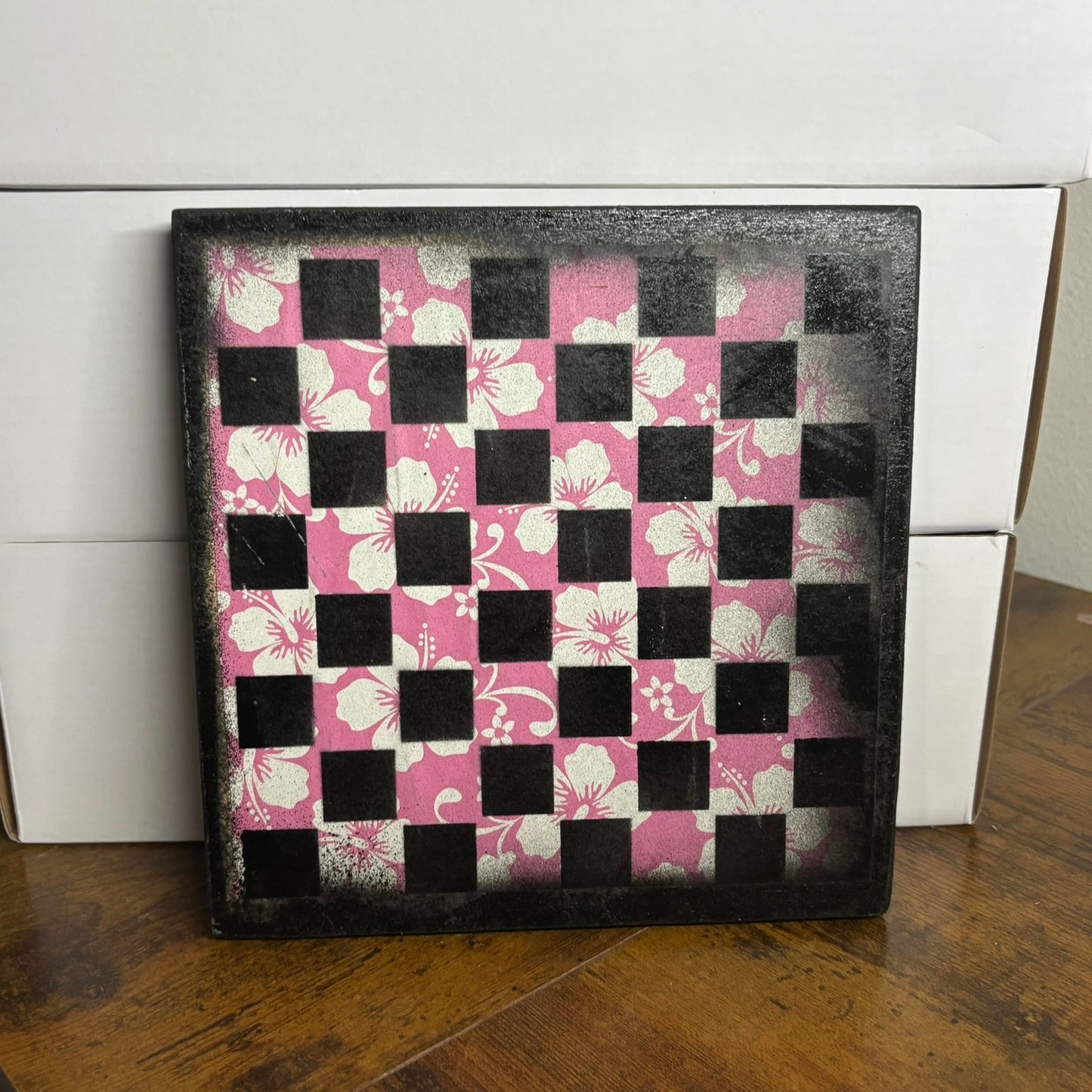 Green Red - Painted Double Sided Chess Board