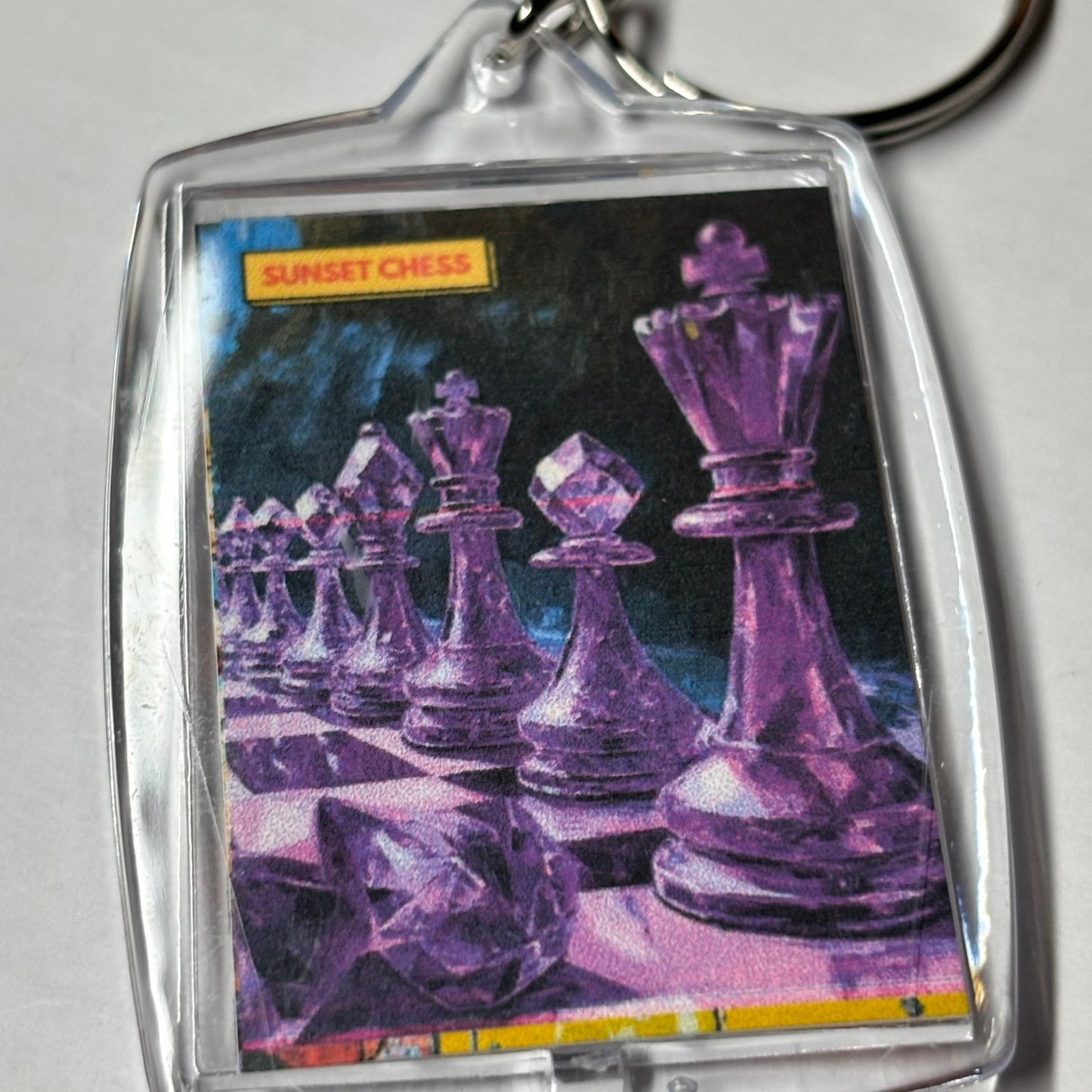 Purple Royalty - Chess  Photo Keychain