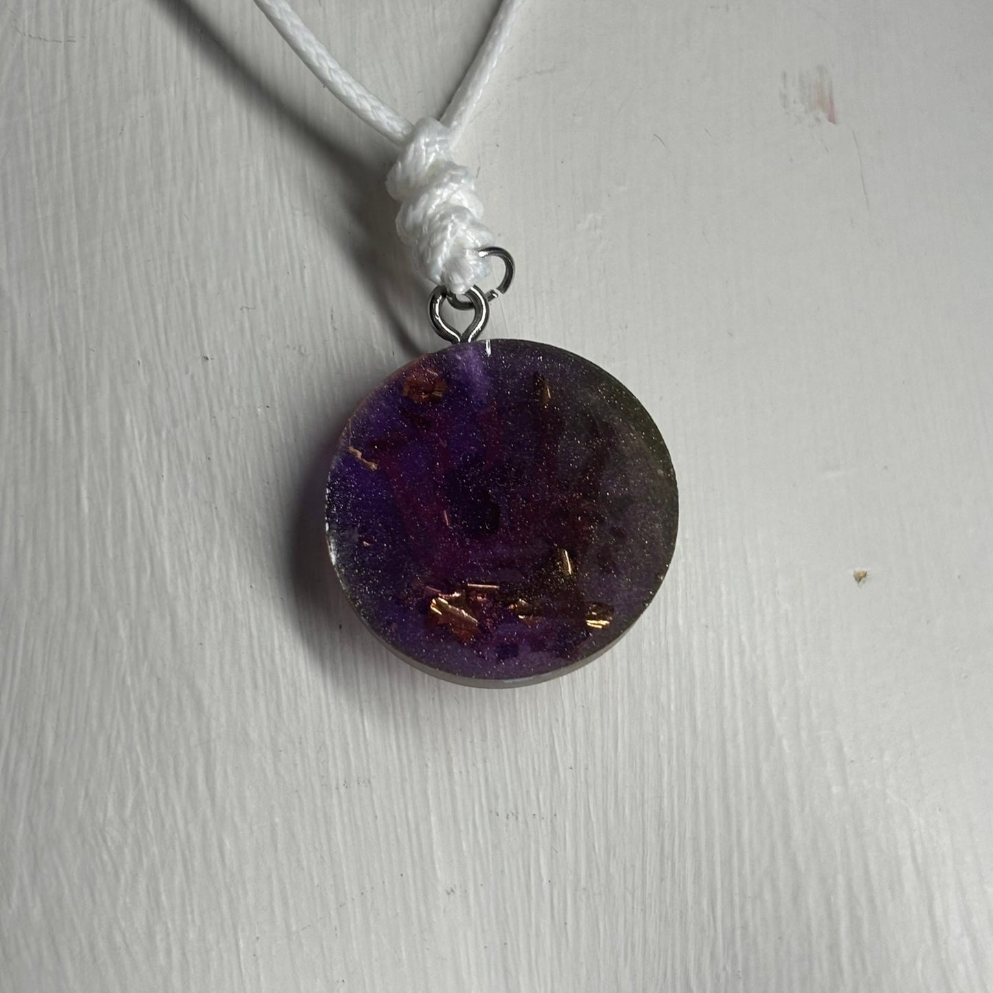 Orange Print Queen - Handmade Resin Chess Necklace