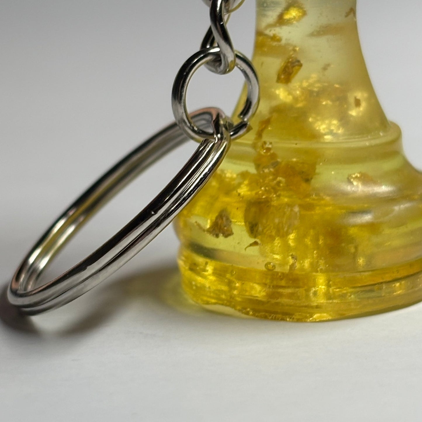 Fire Yellow Bishop - Handmade Resin Keychain