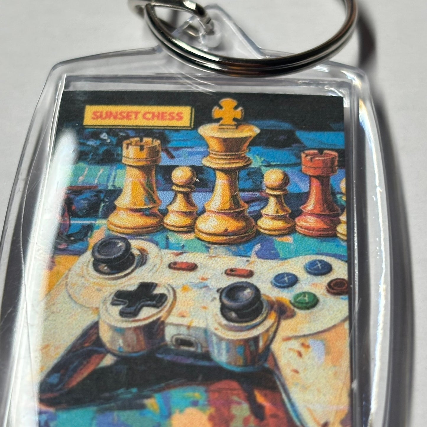 Gamers game - Chess  Photo Keychain