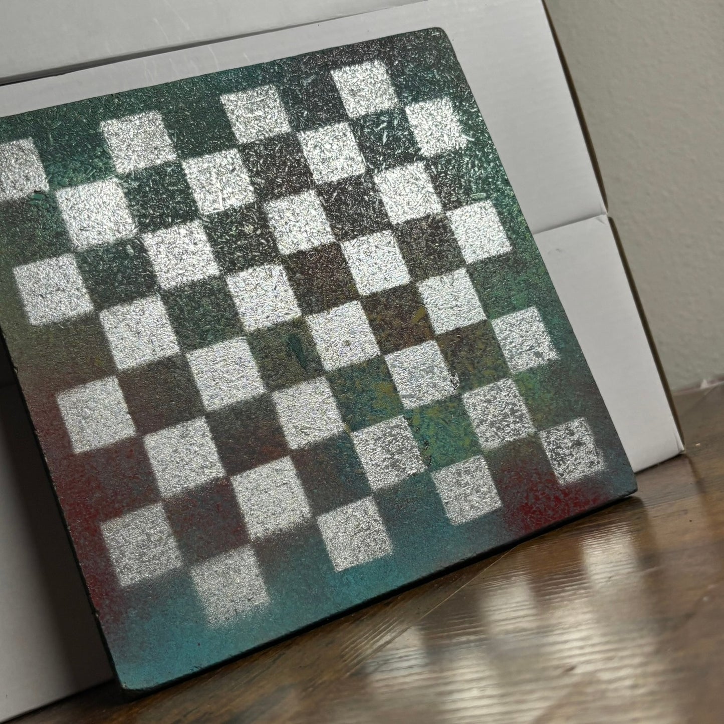 Toxic Chrome - Painted Double Sided Chess Board