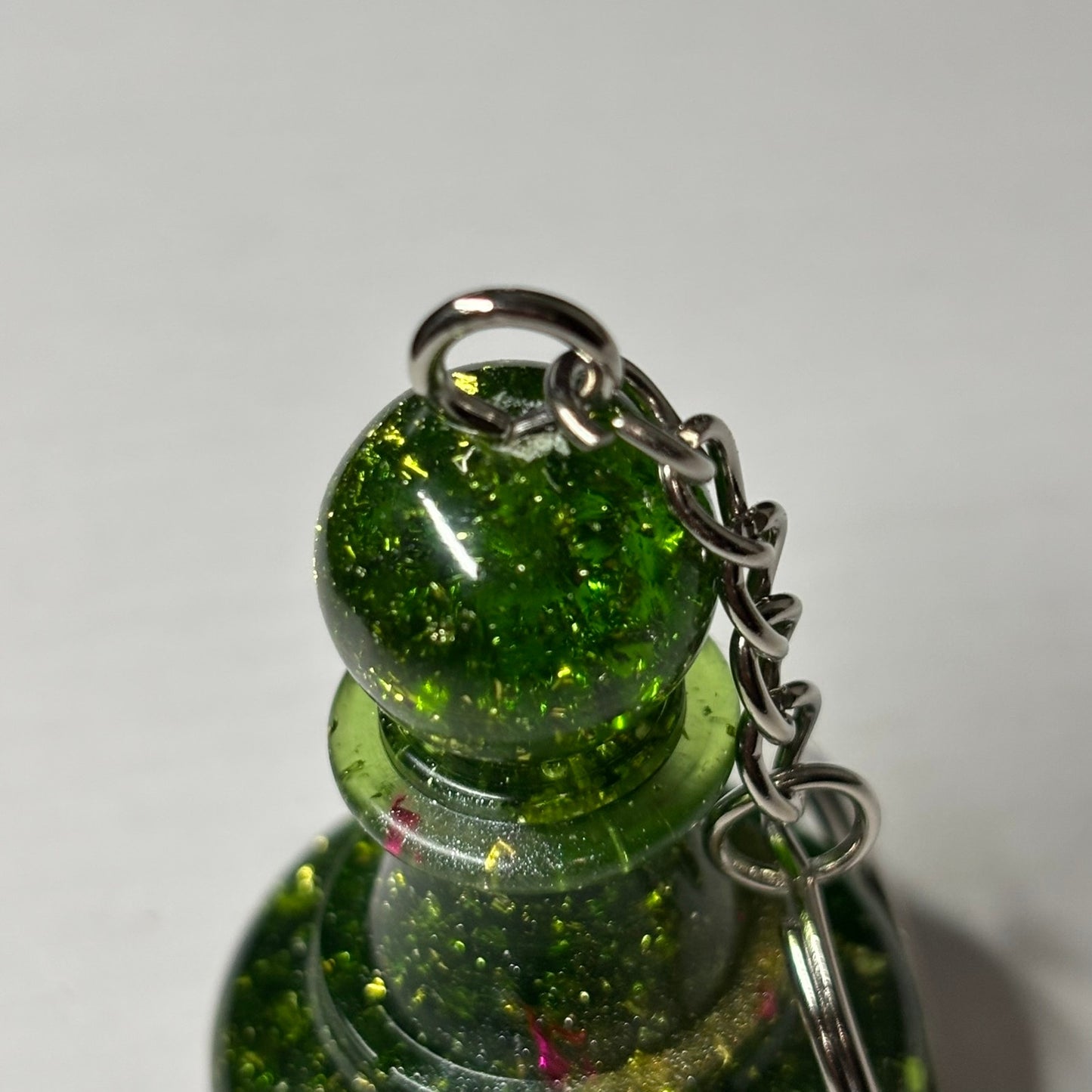 Green Emerald Pawn - Handmade Resin Keychain - Large Edition