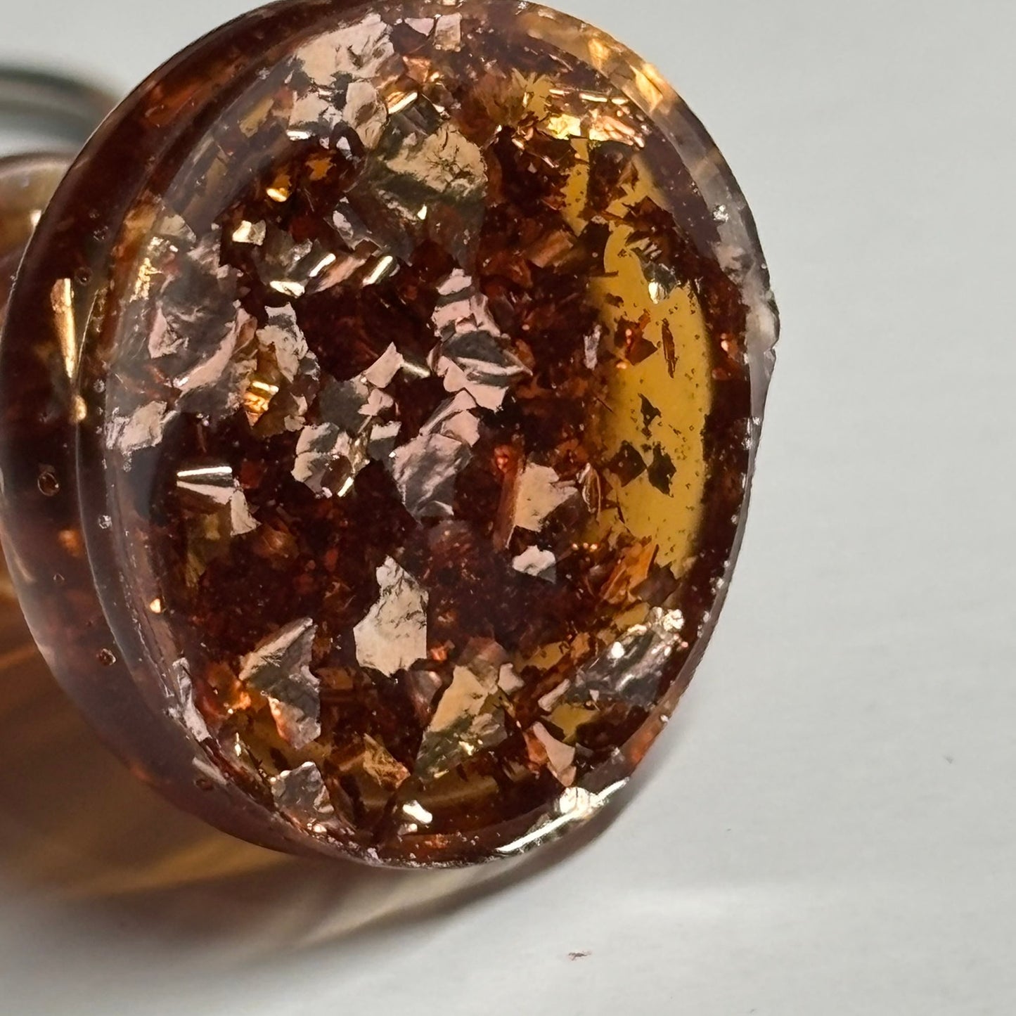 Amber Mixed Bishop - Handmade Resin Keychain