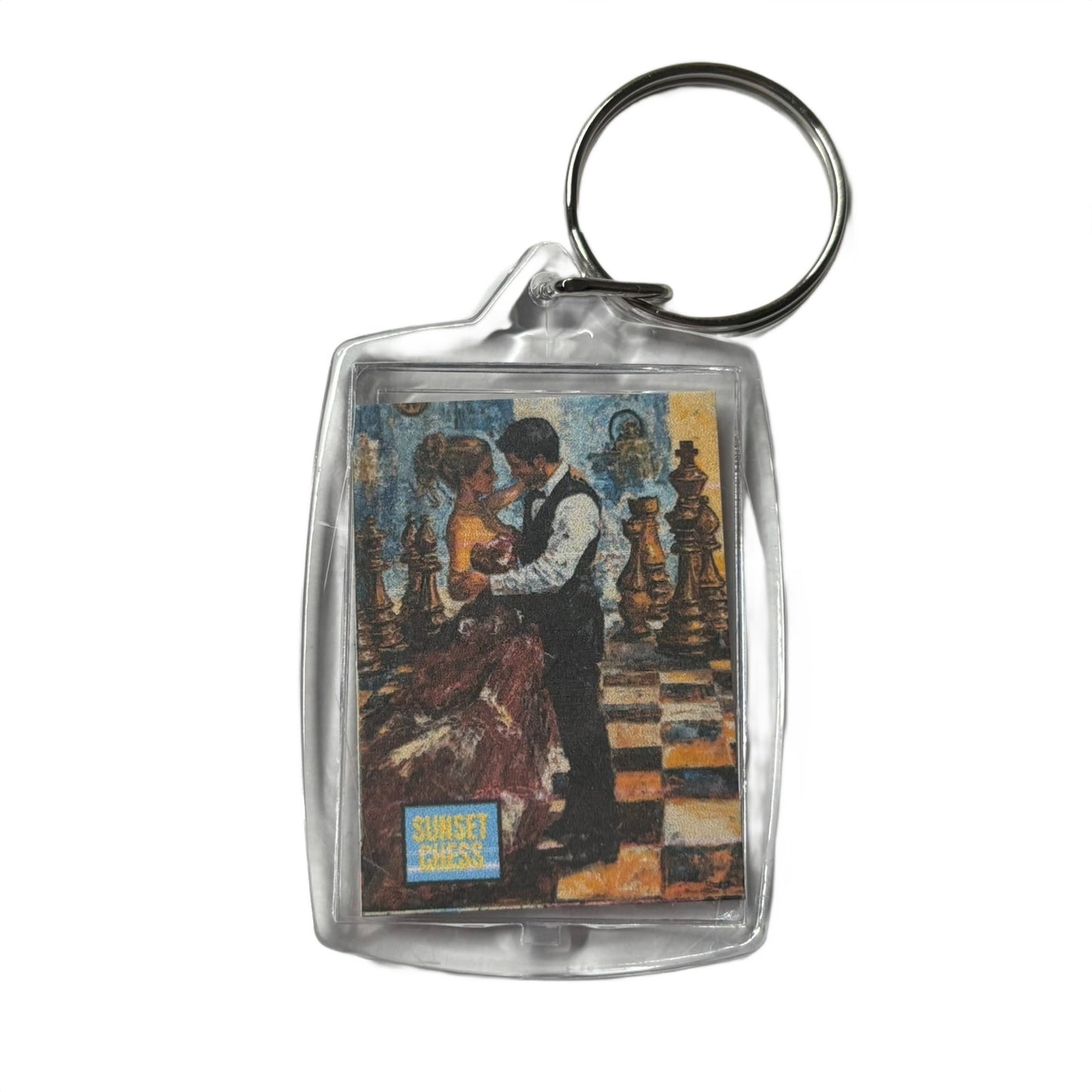 Wedding Day - Chess  Photo Keychain