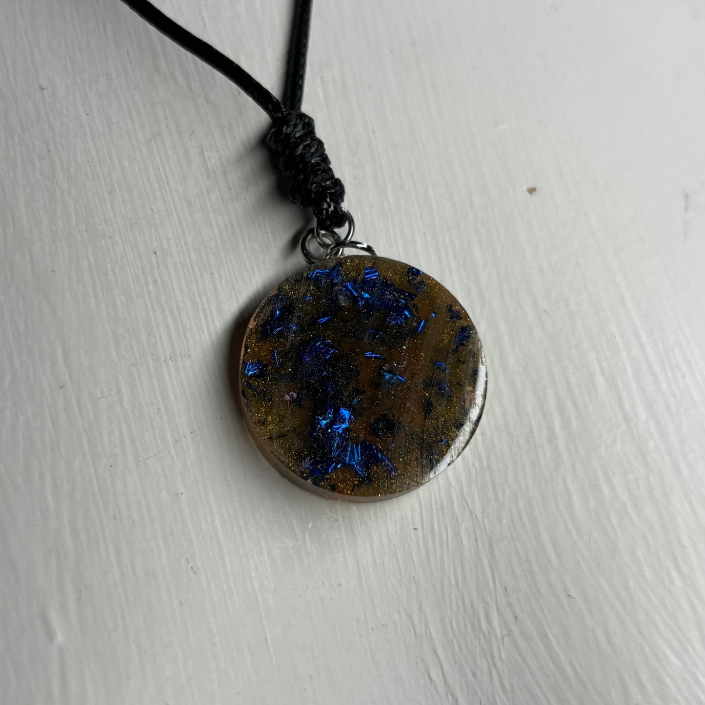 Orange Print Queen - Handmade Resin Chess Necklace