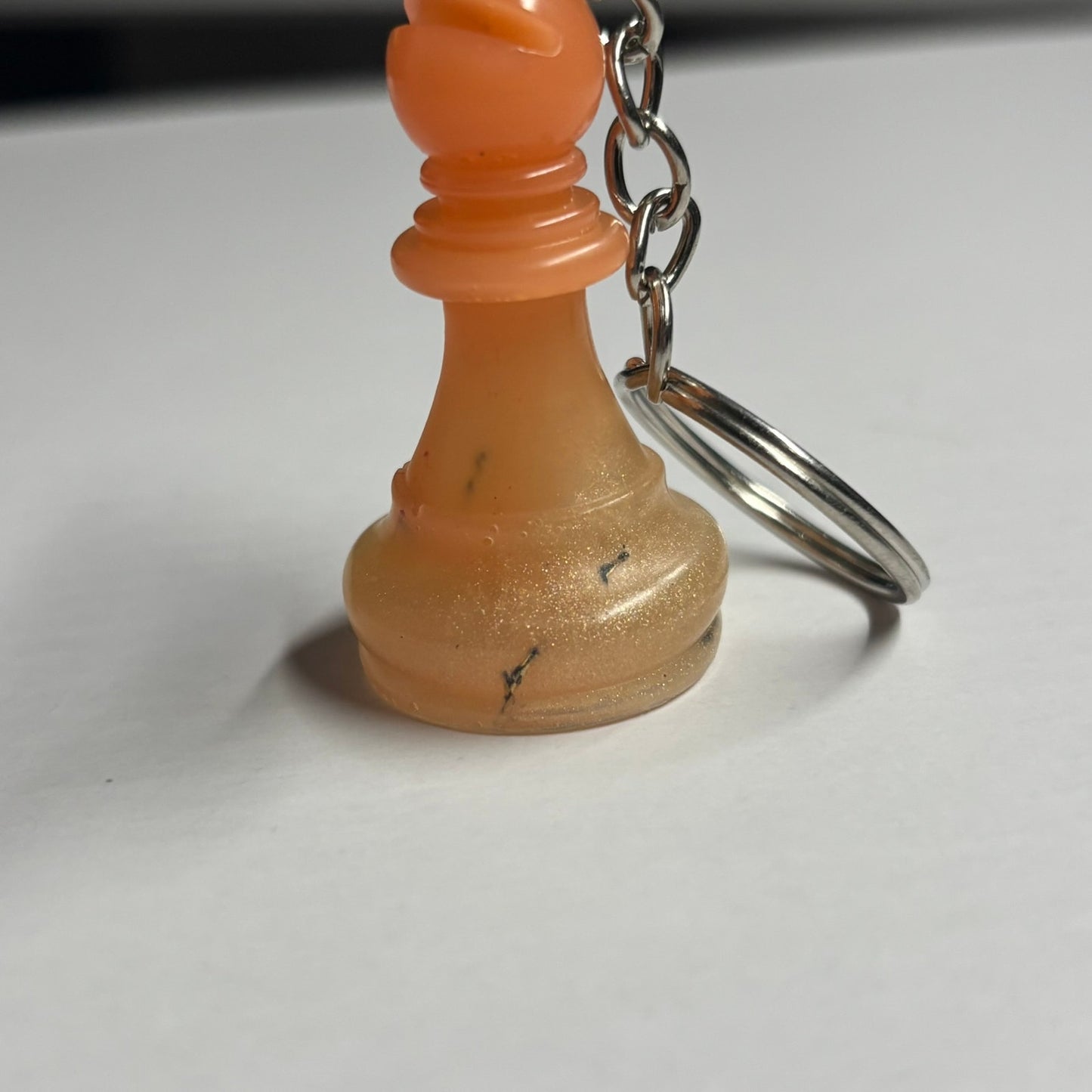 Orange Cream Bishop - Handmade Resin Keychain