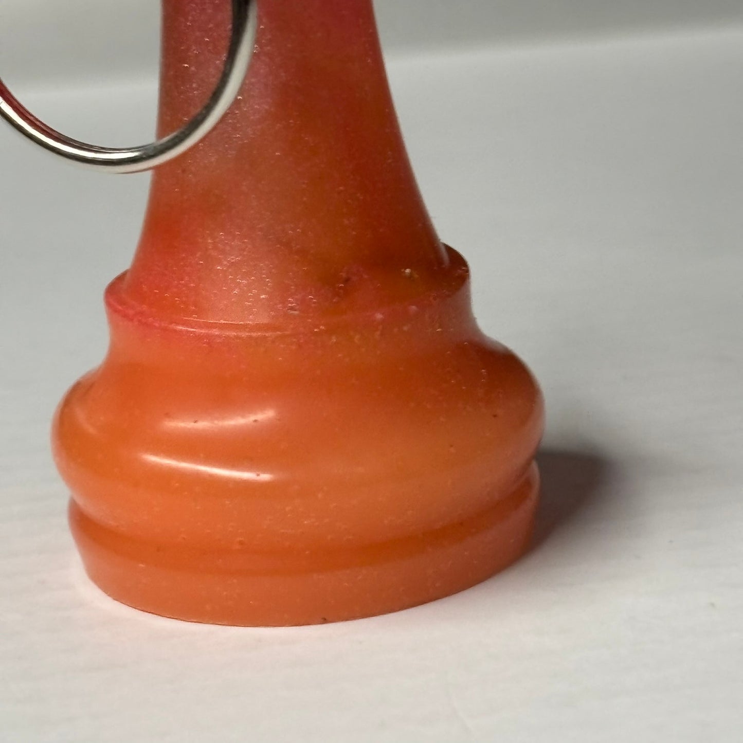Red Orange Fire Queen - Handmade Resin Keychain - Large Edition