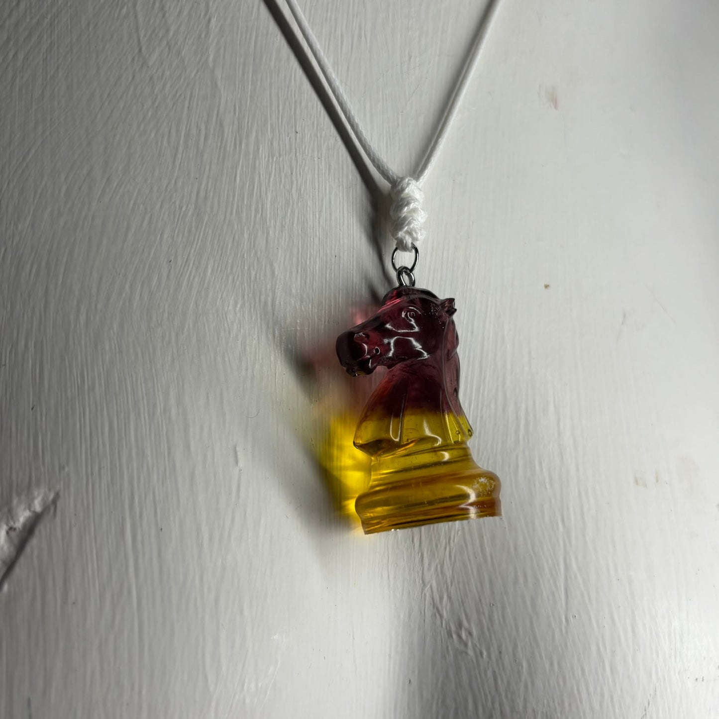 Vintage Knight - Handmade Resin Chess Necklace