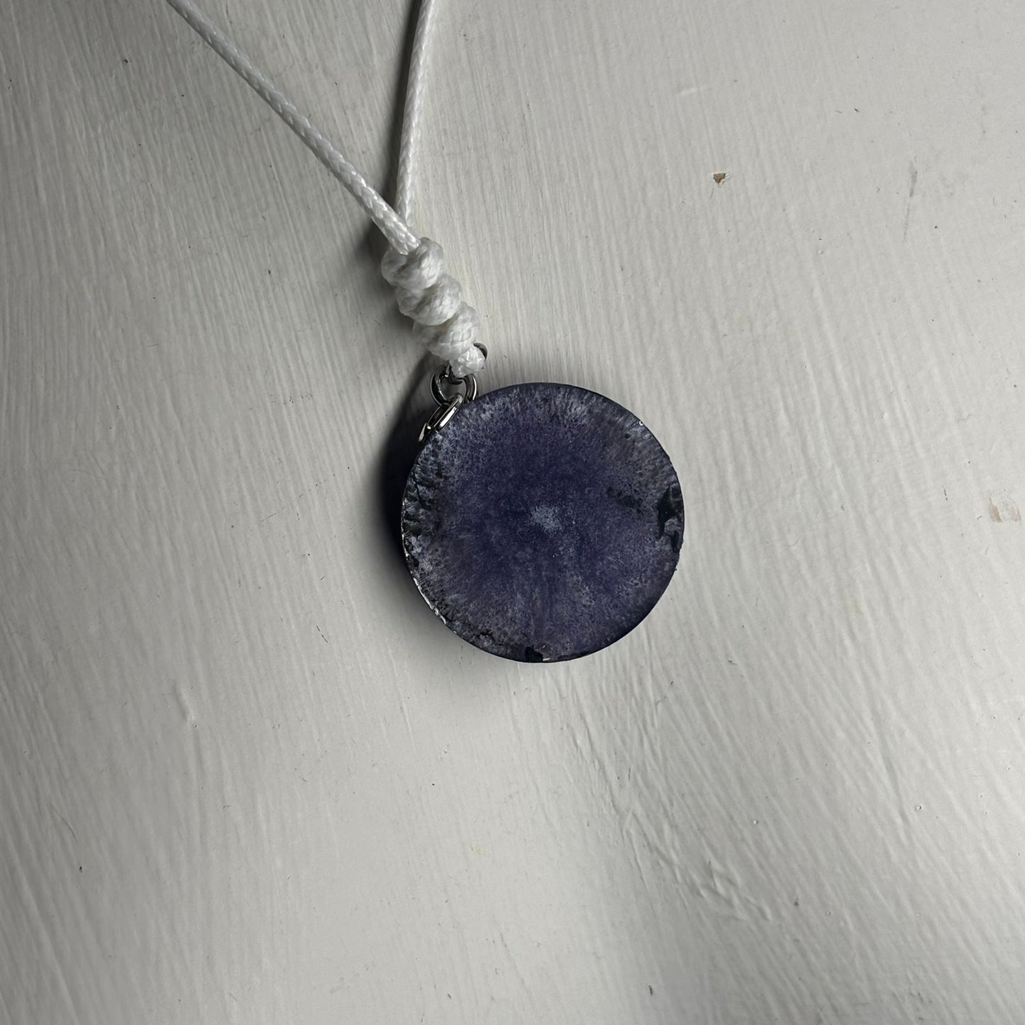 Dark Purple Rook - Handmade Resin Chess Necklace