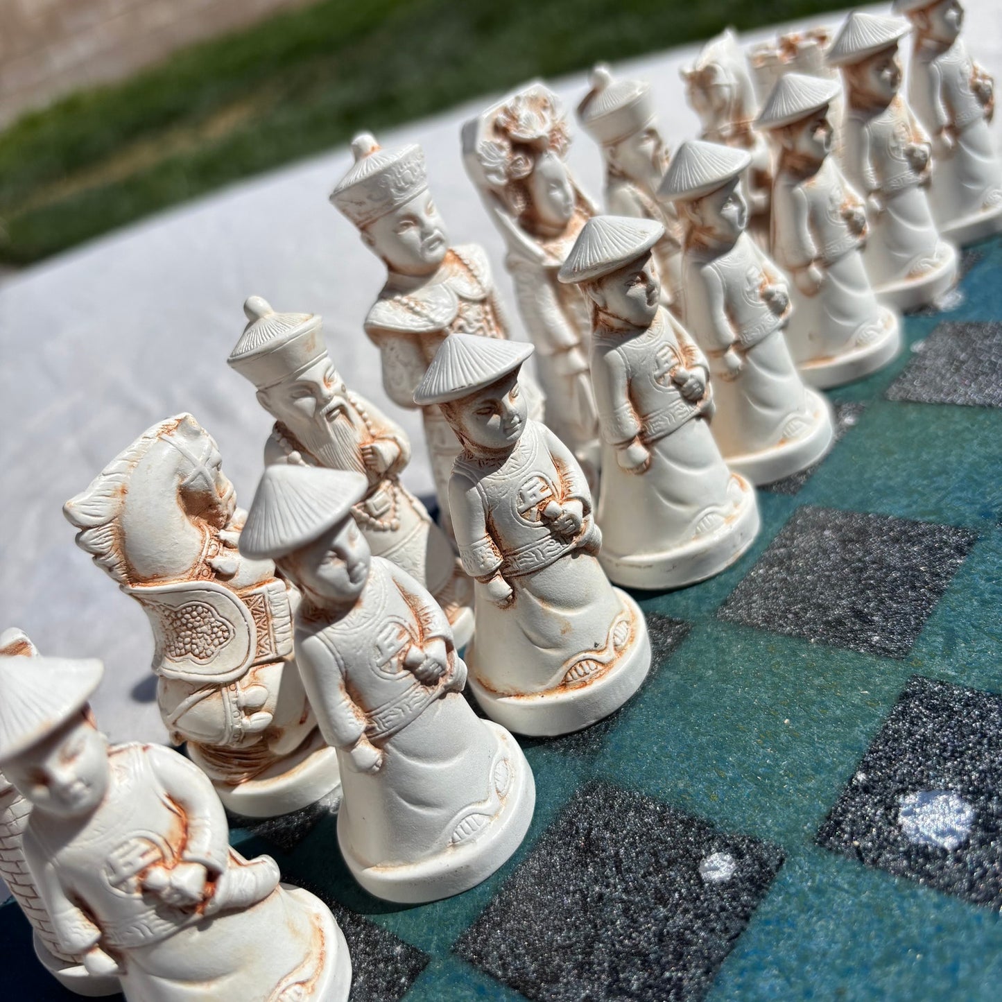 Forest Green - Chinese Edition Chess Set
