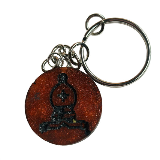 Lava Red Bishop - Handmade Resin Keychain