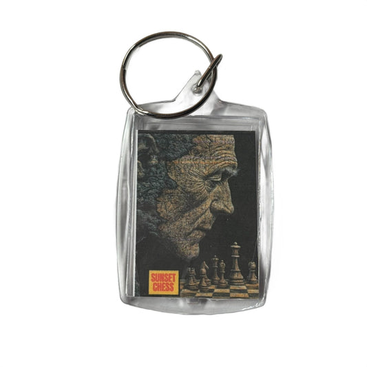 A Mans Face - Chess  Photo Keychain