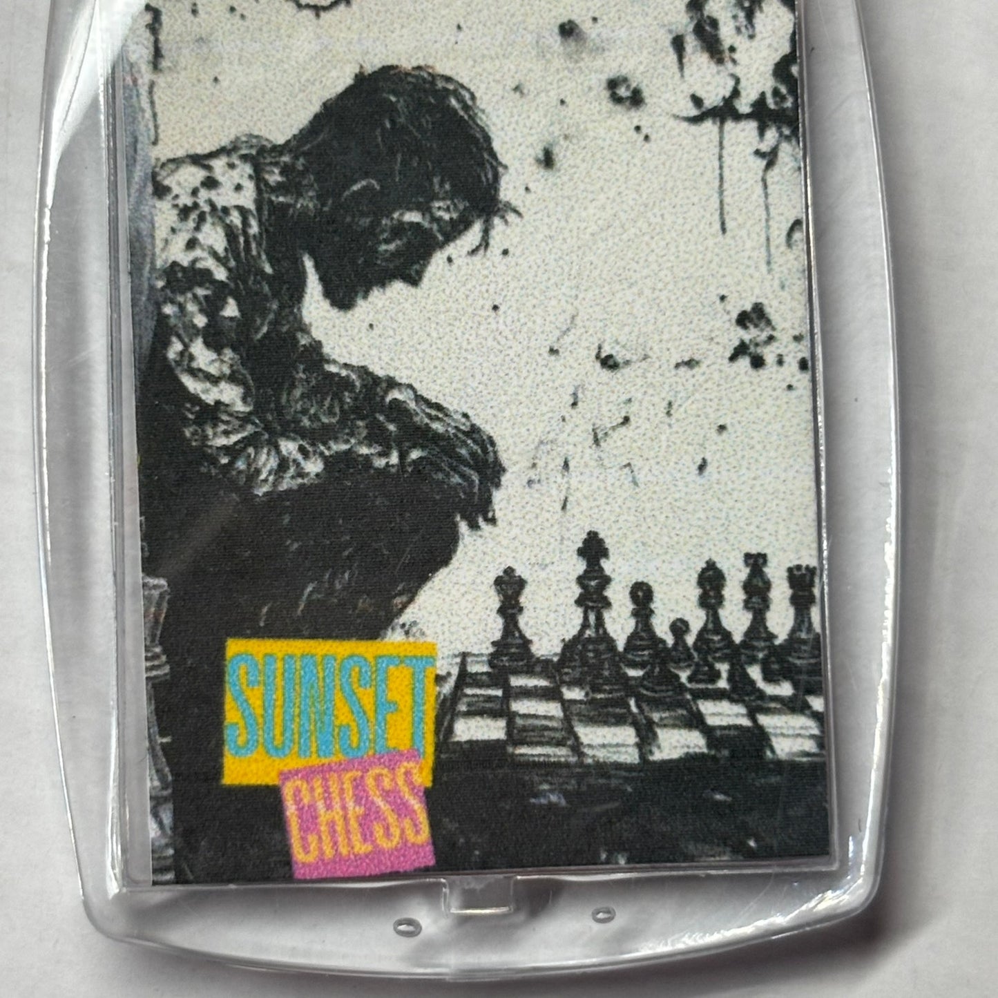 Hunched Over - Chess  Photo Keychain