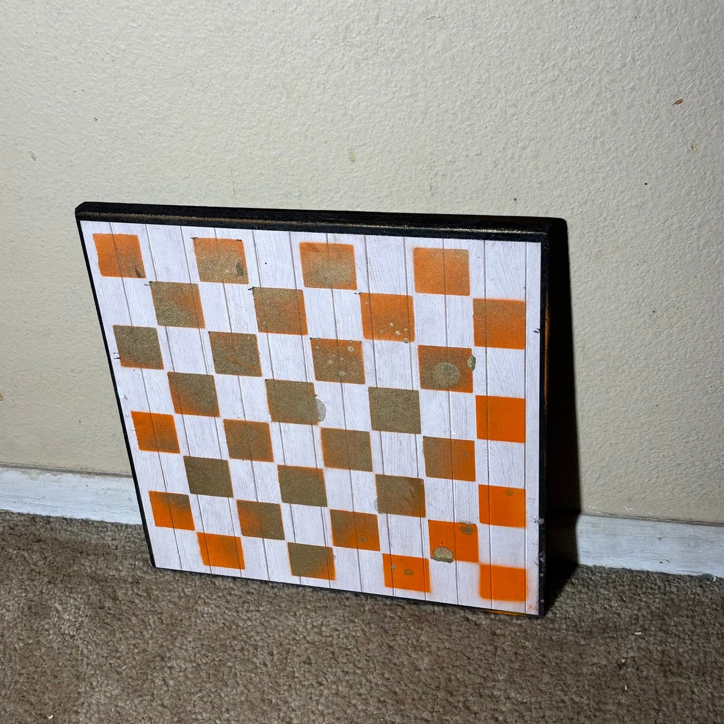 Golden Orange White - Scrapbook Chess Board
