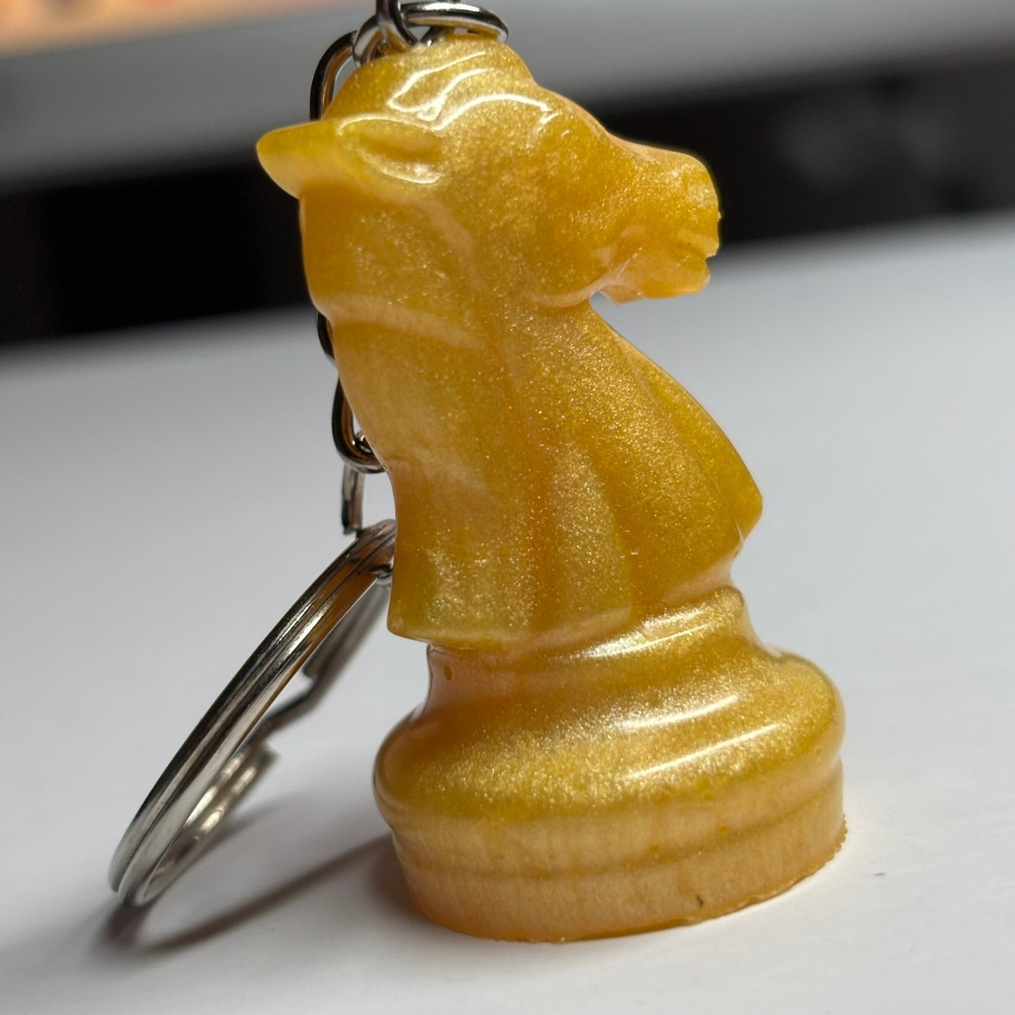 Yellow Knight - Handmade Resin Keychain