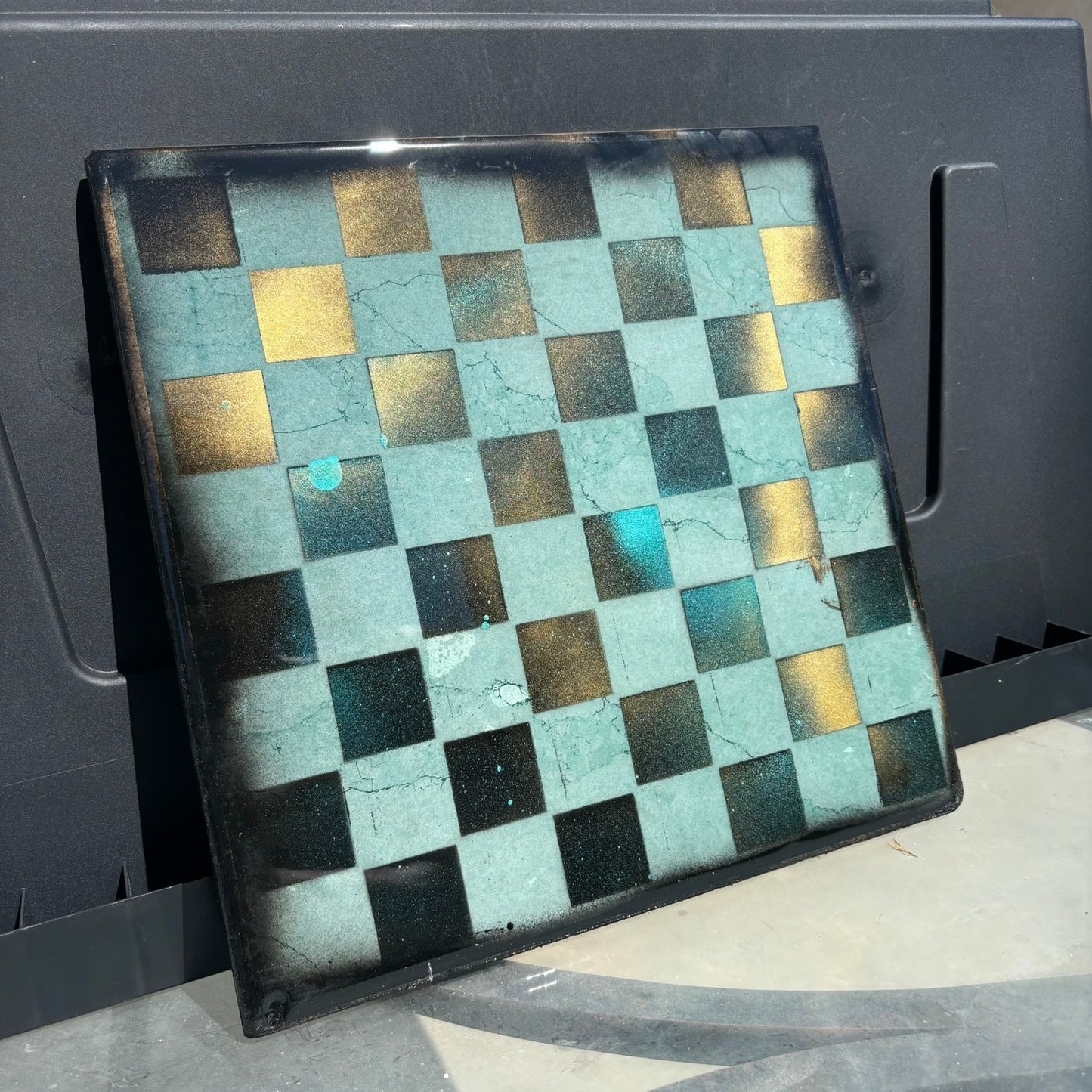 Royal Green - Resin Coated Chess Board