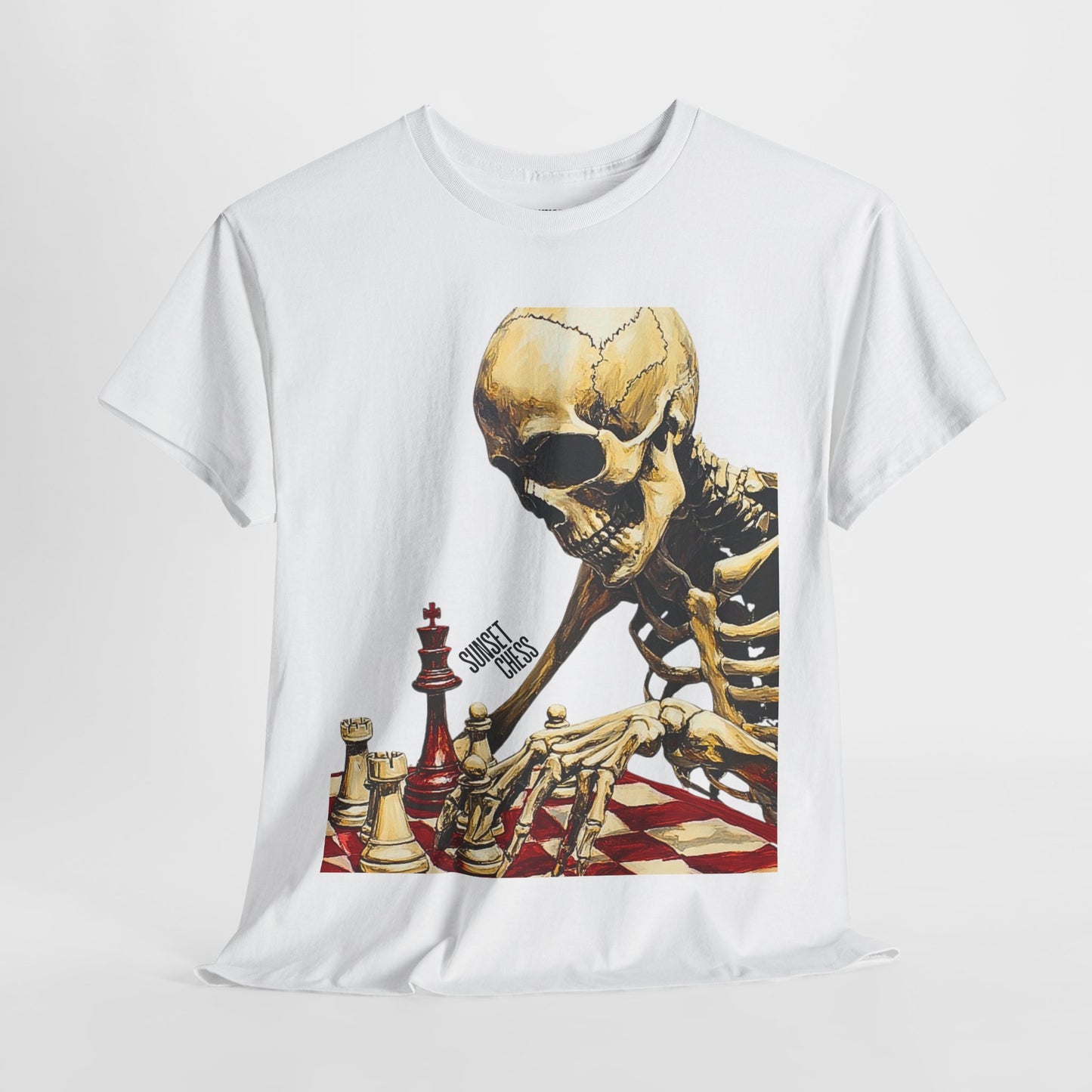 Skeleton Chess - Unisex Heavy Cotton Tee