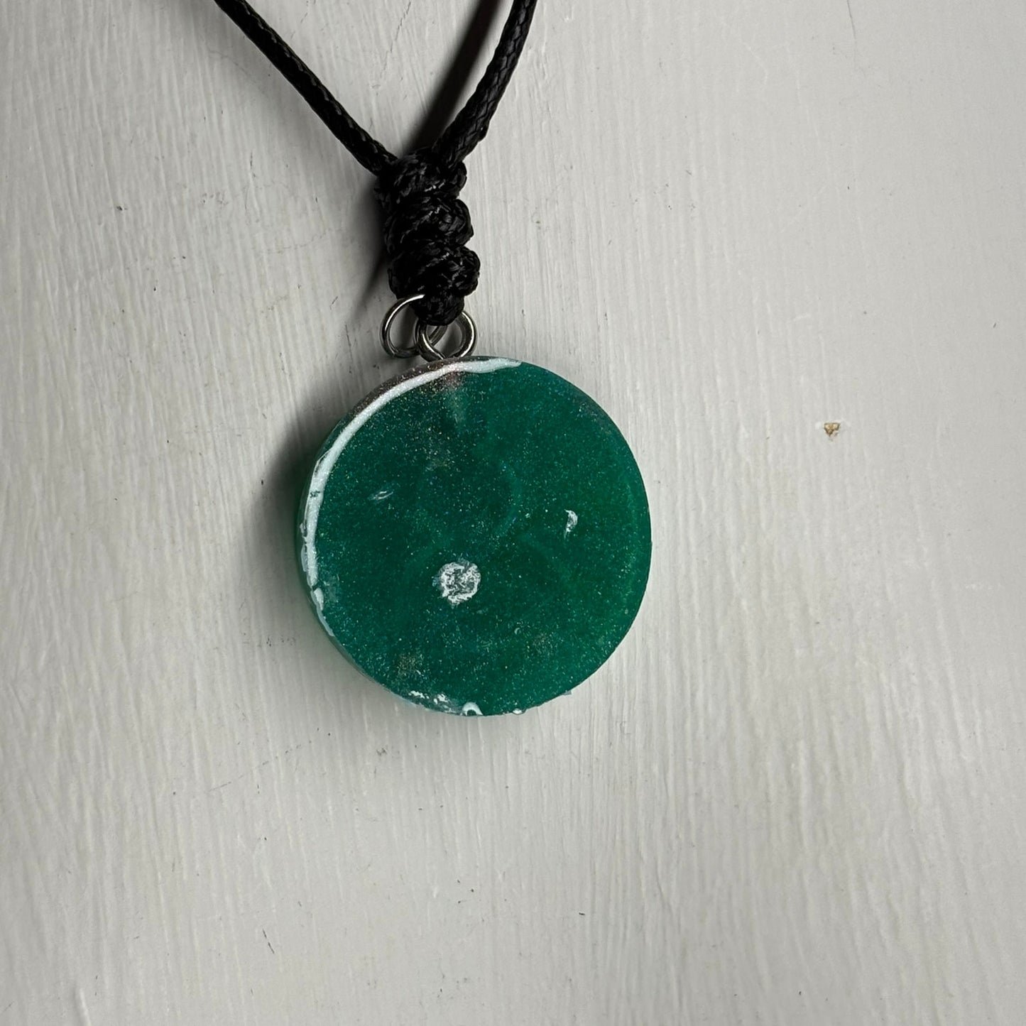 Cool Green Pawn - Handmade Resin Chess Necklace
