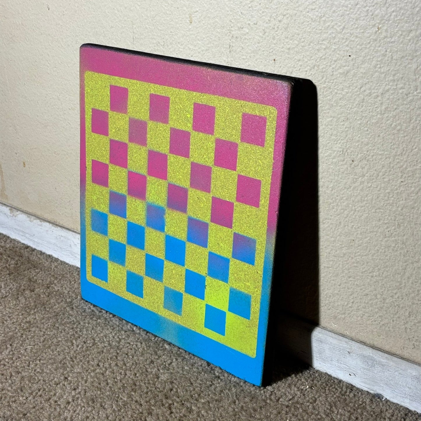 Neon Colors - Painted Chess Board