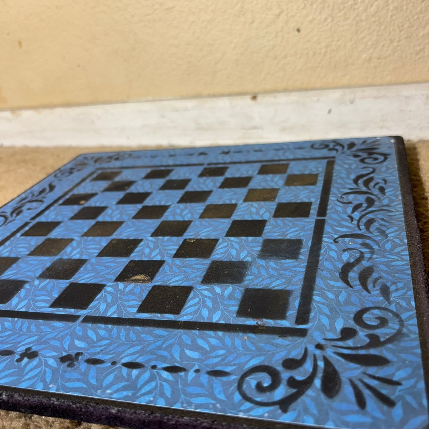 Blue & Black - Scrapbook Chess Board