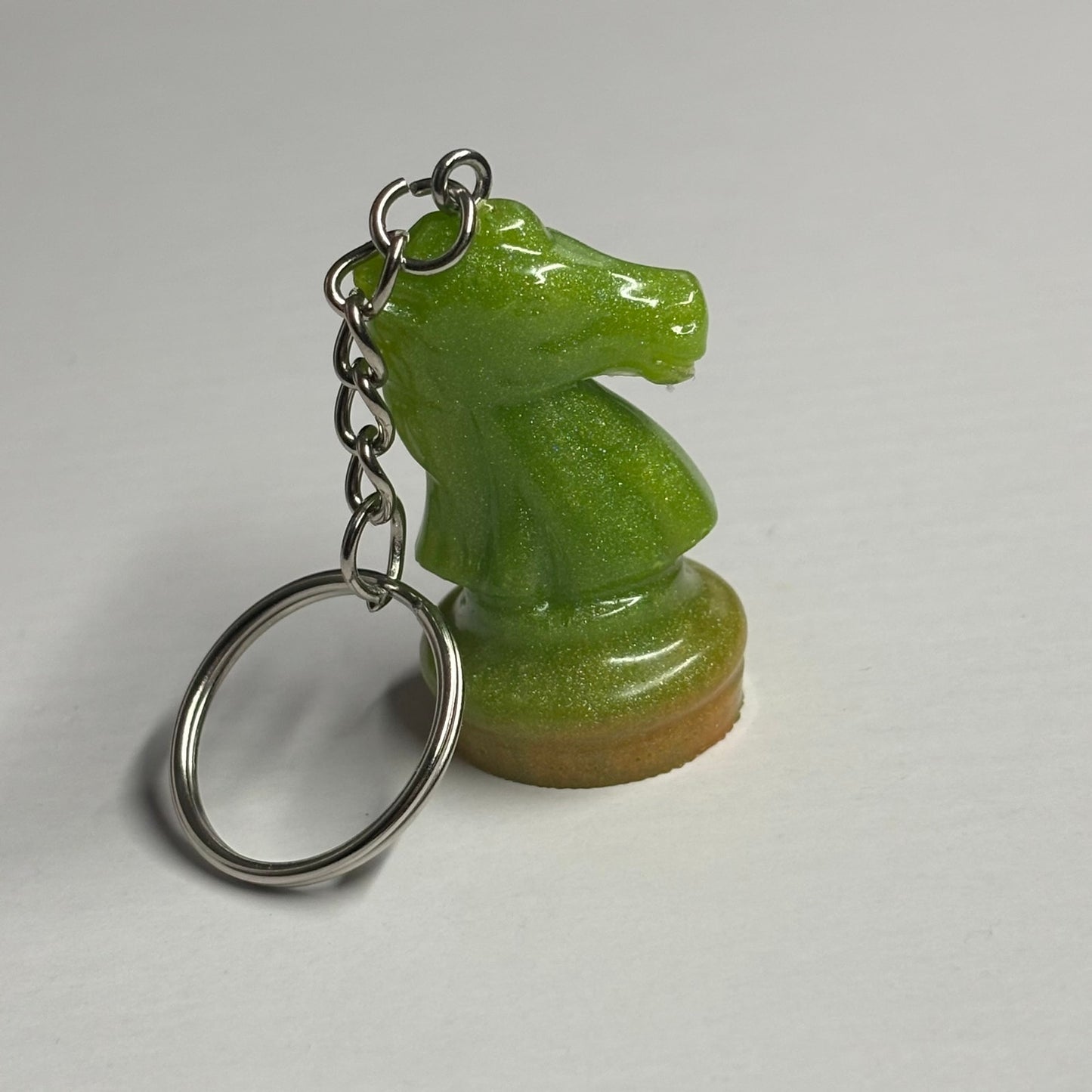 Sunny Green Knight - Handmade Resin Keychain