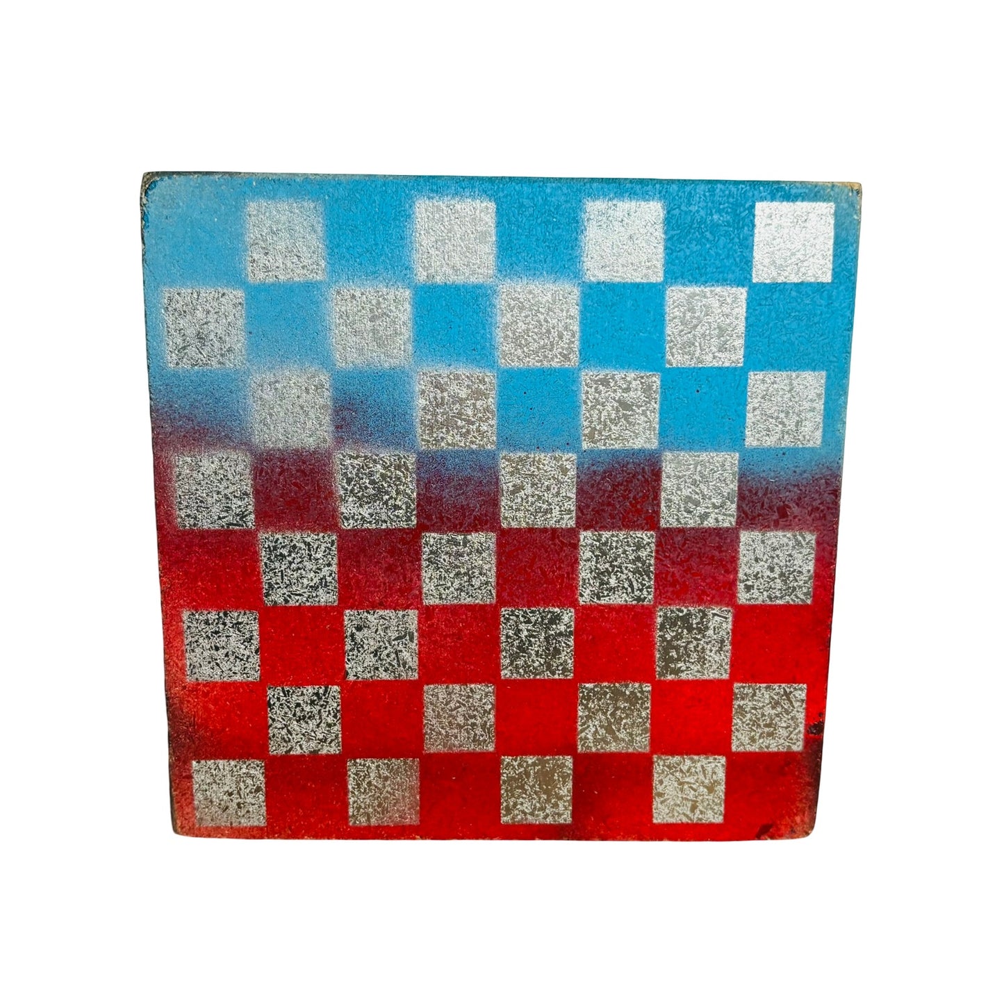 Blue & Red Chrome - Painted Double Sided Chess Board