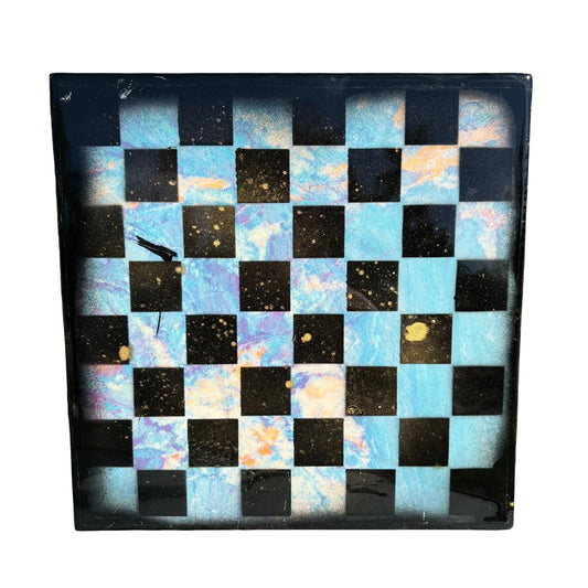 Marble Blue - Resin Coated Chess Board