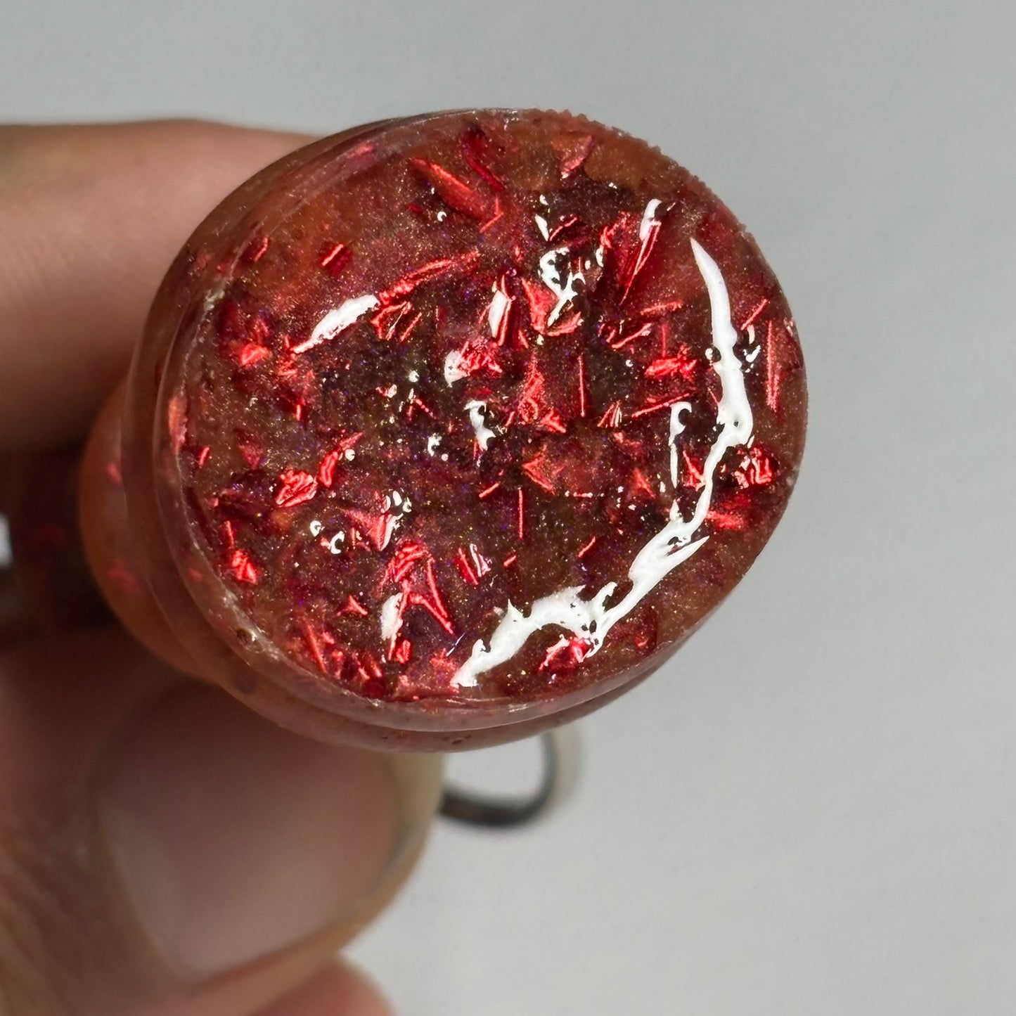 Orange Fire King - Handmade Resin Keychain