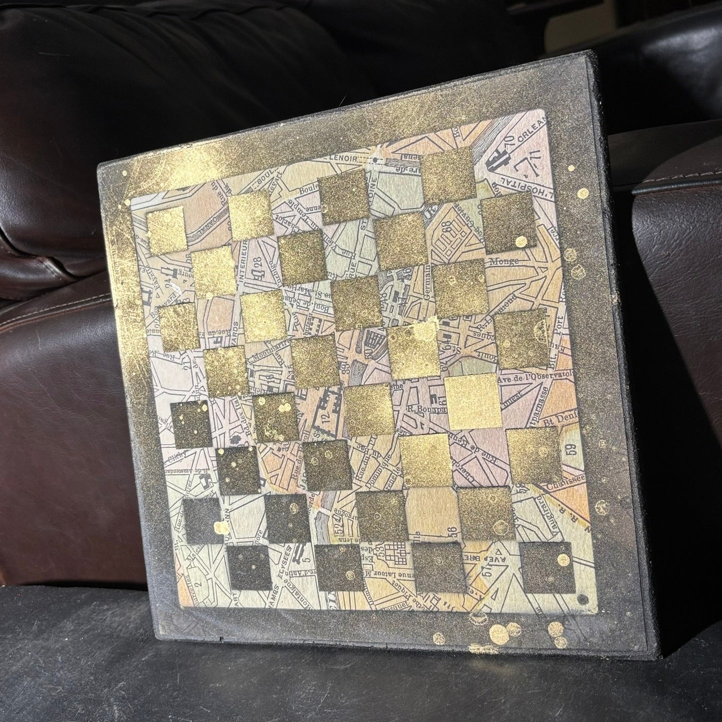 Vintage Maps - Scrapbook Chess Board