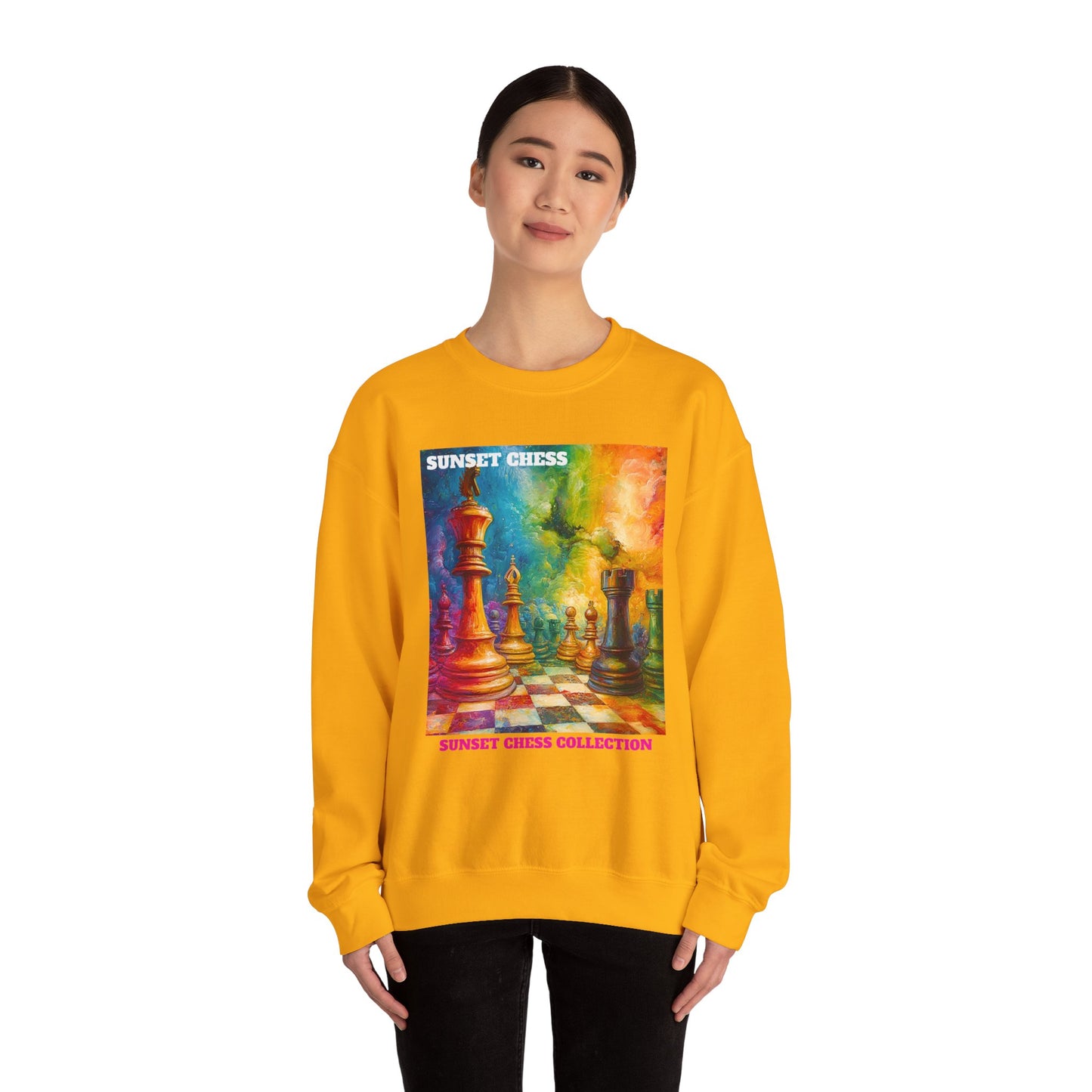 Rainbow Chess - Orange Chess Crewneck Sweater
