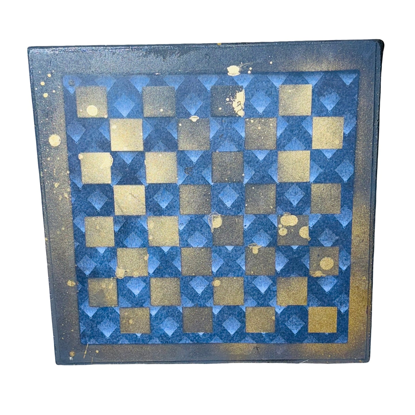 Golden Dark Blue - Scrapbook Chess Board