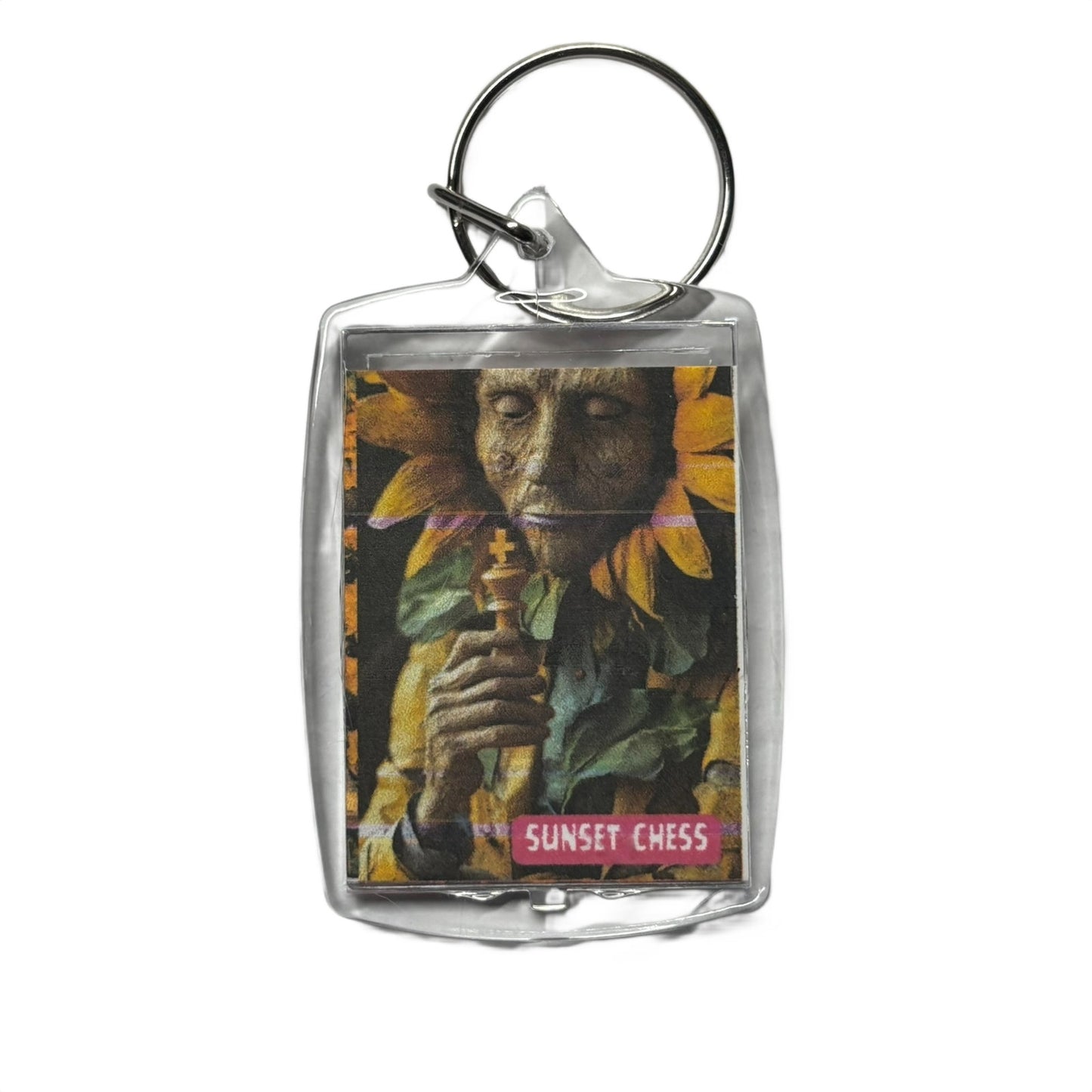 Sunflower Man - Chess  Photo Keychain