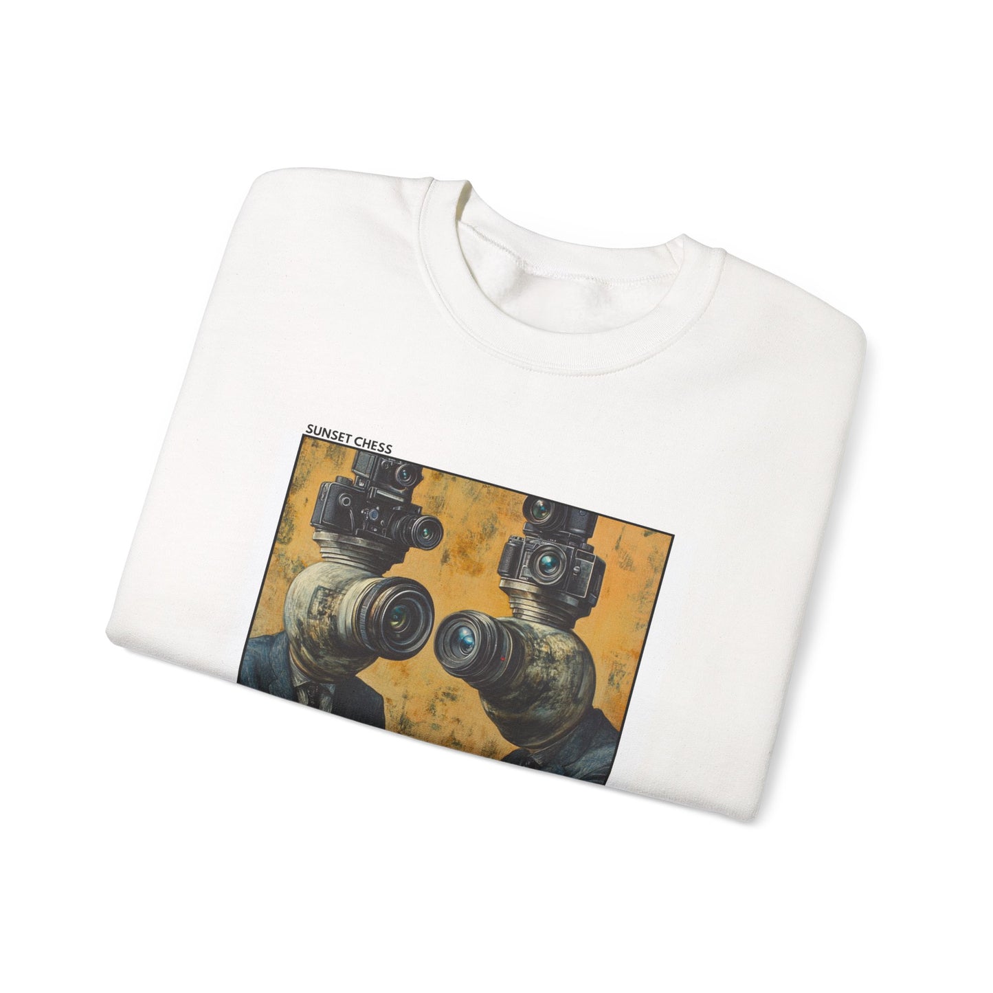 Pure Focus - White Chess Crewneck Sweater