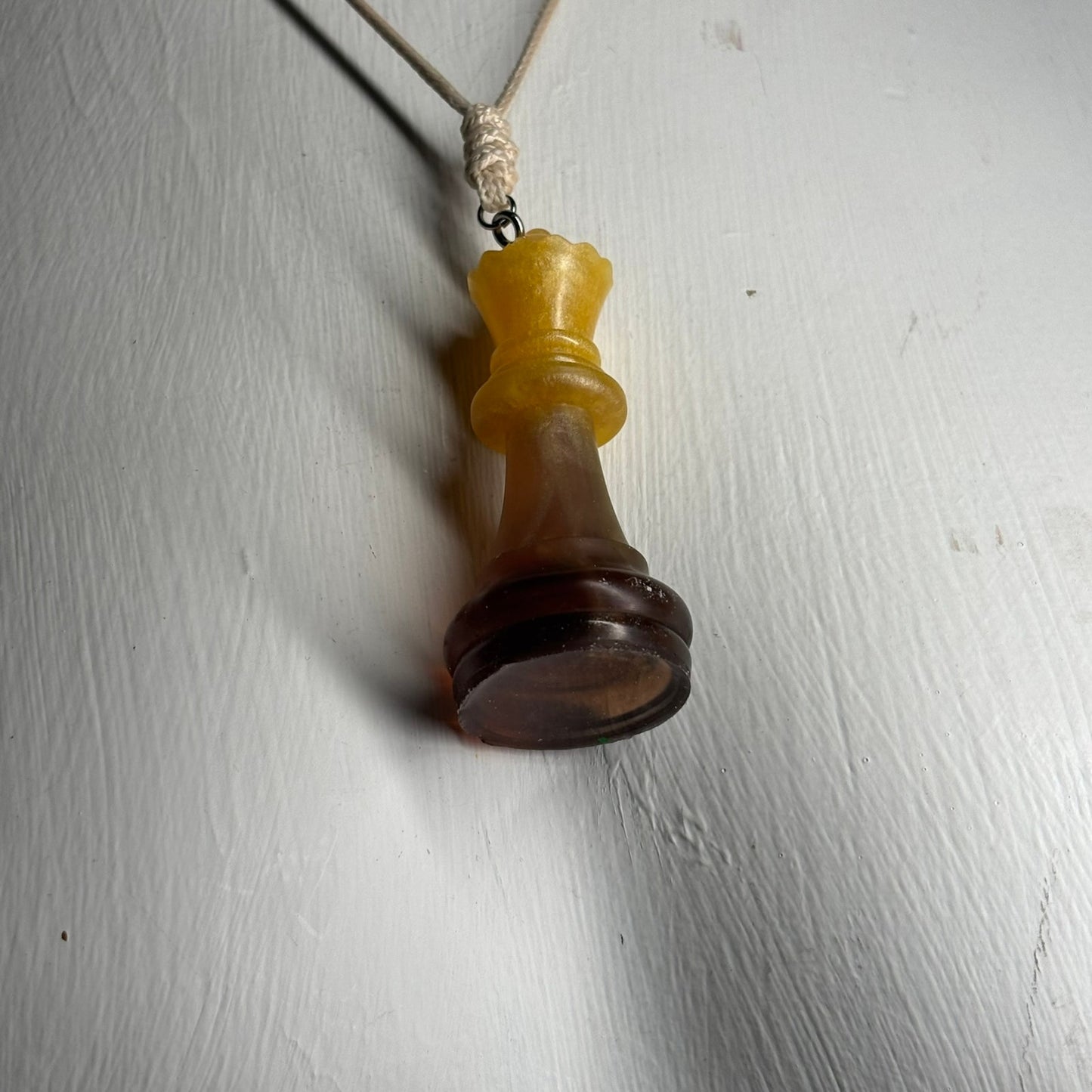Vintage Queen - Handmade Resin Chess Necklace