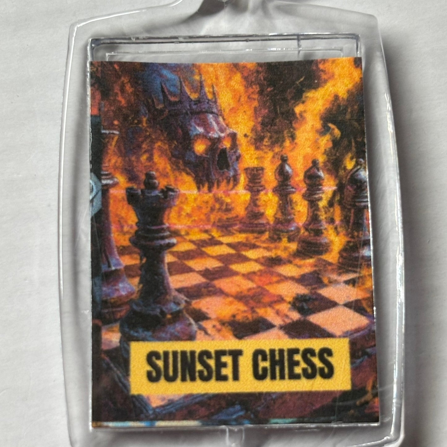 Board On Fire - Chess  Photo Keychain