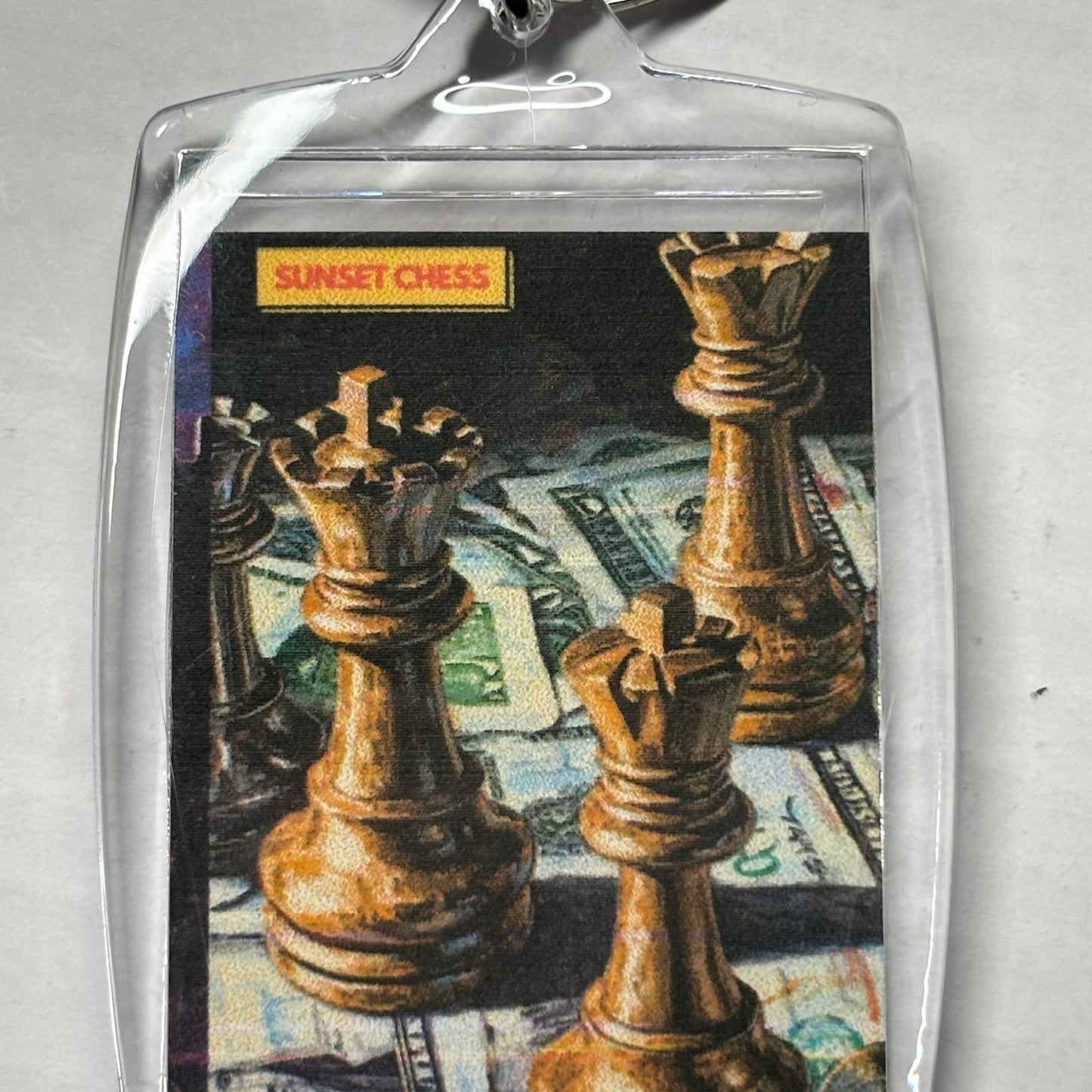Dollars - Chess  Photo Keychain