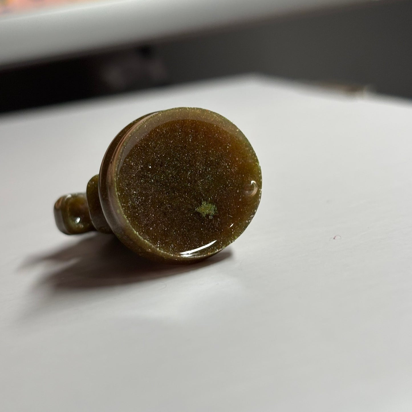 Dirty Green Knight - Handmade Resin Keychain