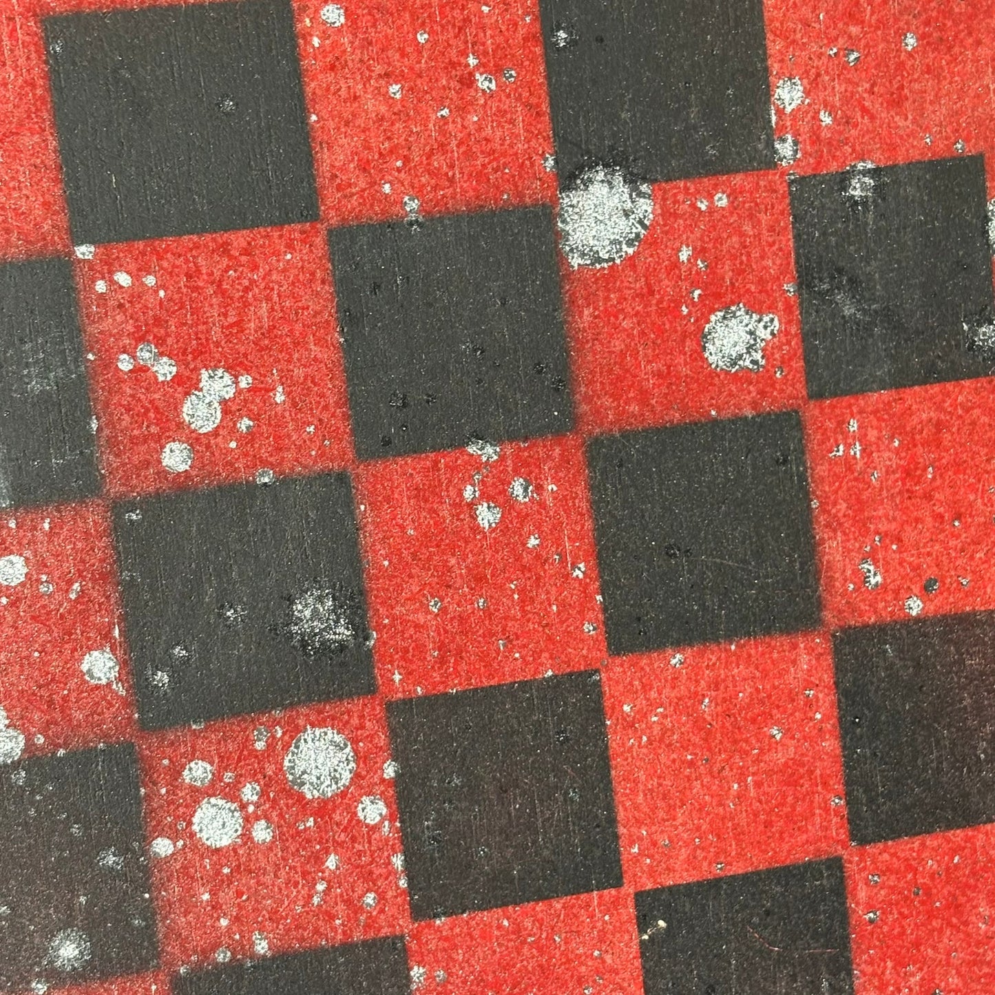 Red Splash - Painted Chess Board